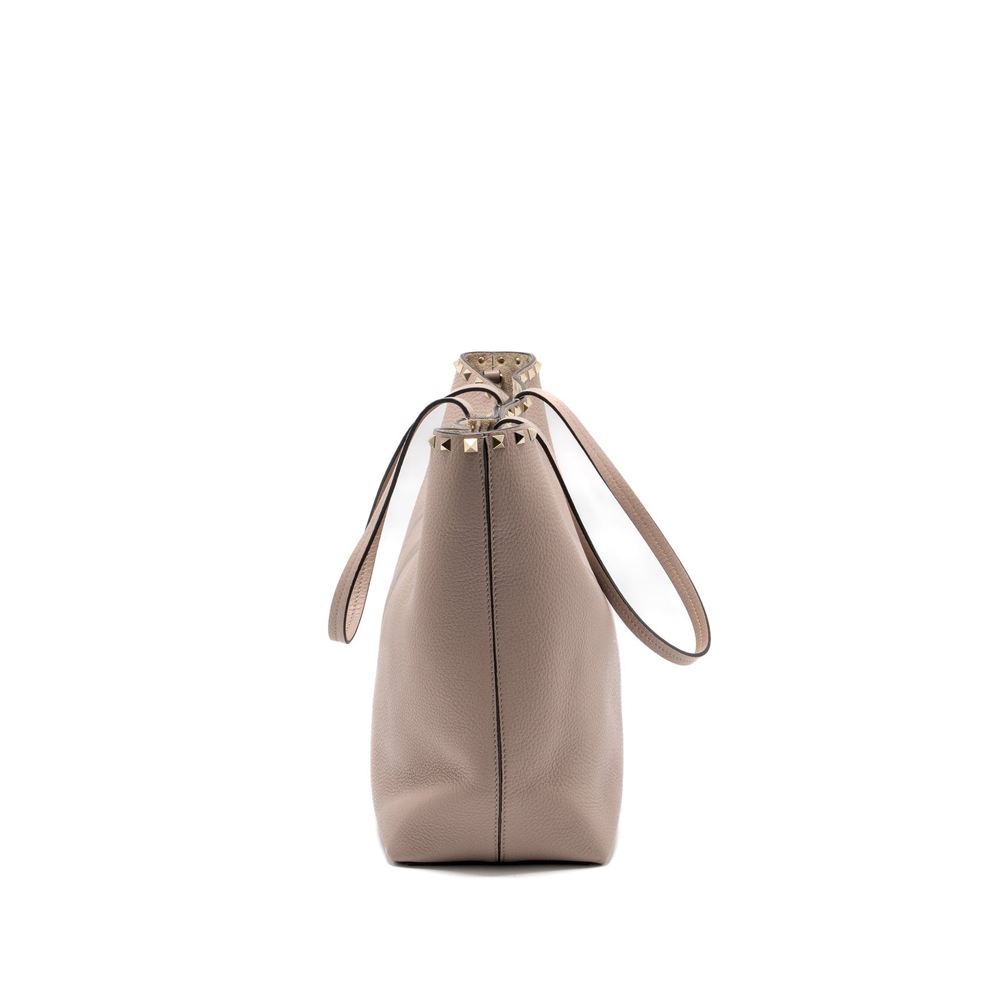 Valentino Large Rockstud Tote Calfskin Pale Pink