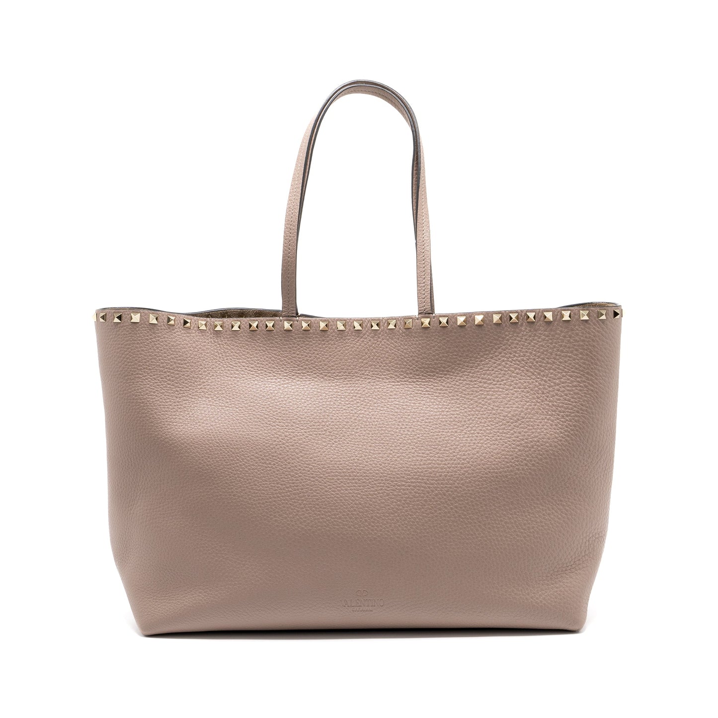 Valentino Large Rockstud Tote Calfskin Pale Pink