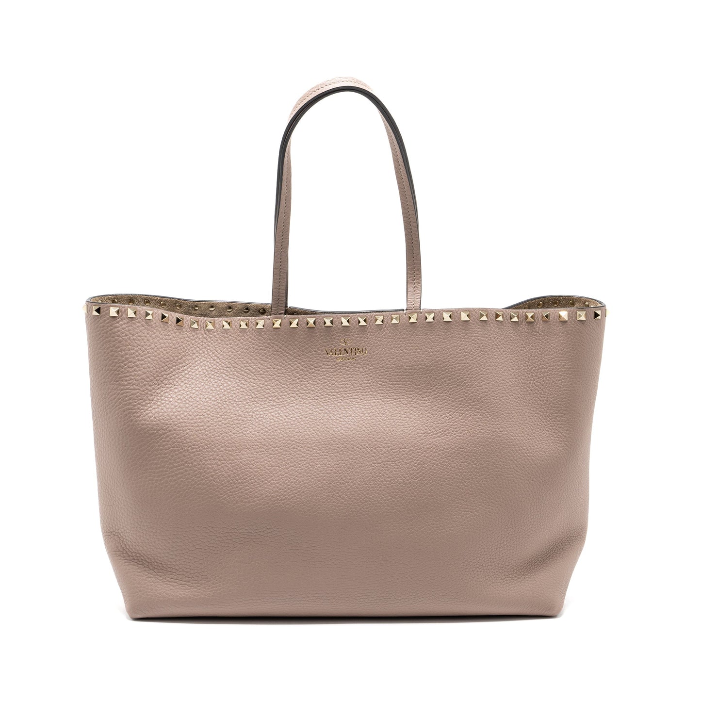 Valentino Large Rockstud Tote Calfskin Pale Pink