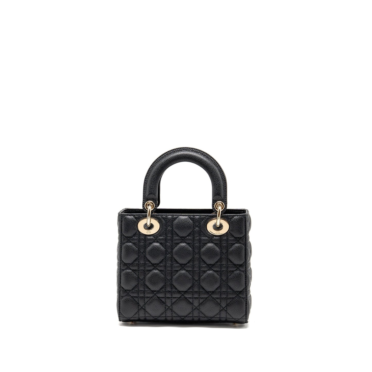 Dior Small Lady Dior Purse Grained Cannage Calfskin Black