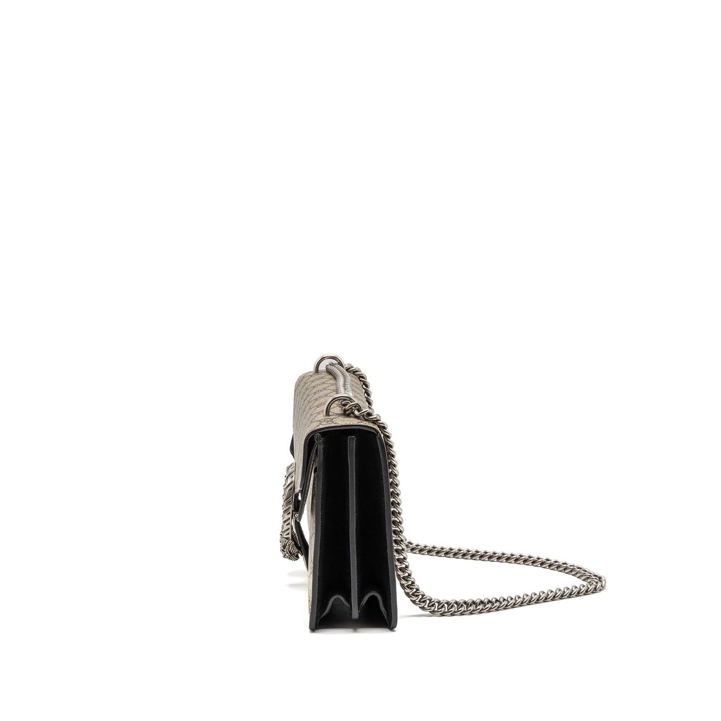 Gucci Dionysus Mini Purse Supreme Canvas Black/Brown Ruthenium Silver Hardware