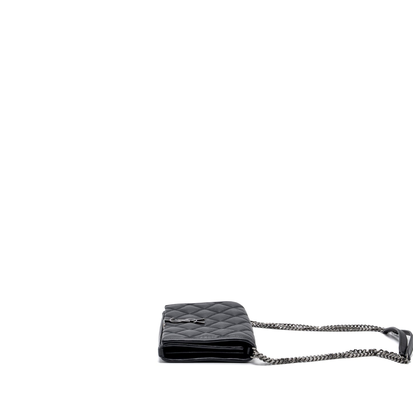 Saint Laurent/ Becky Chain Purse Quilted Lambskin Black