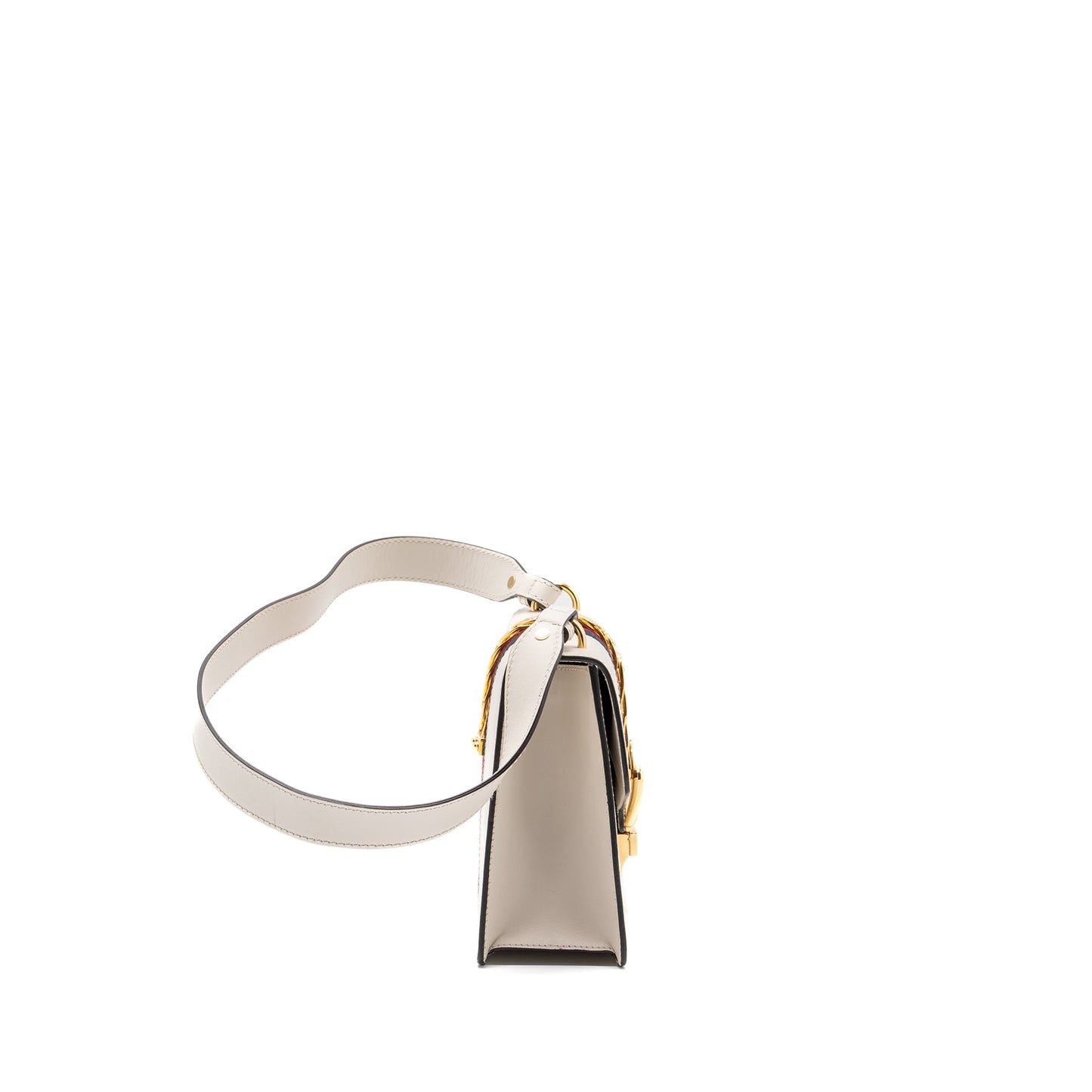 Gucci Sylvie Mini Purse Calfskin White
