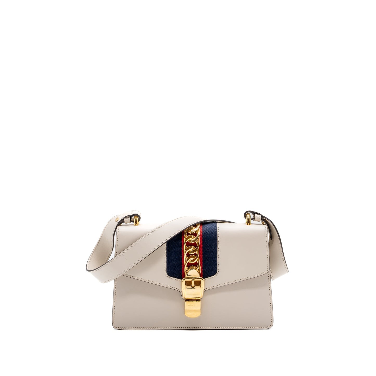 Gucci Sylvie Mini Purse Calfskin White