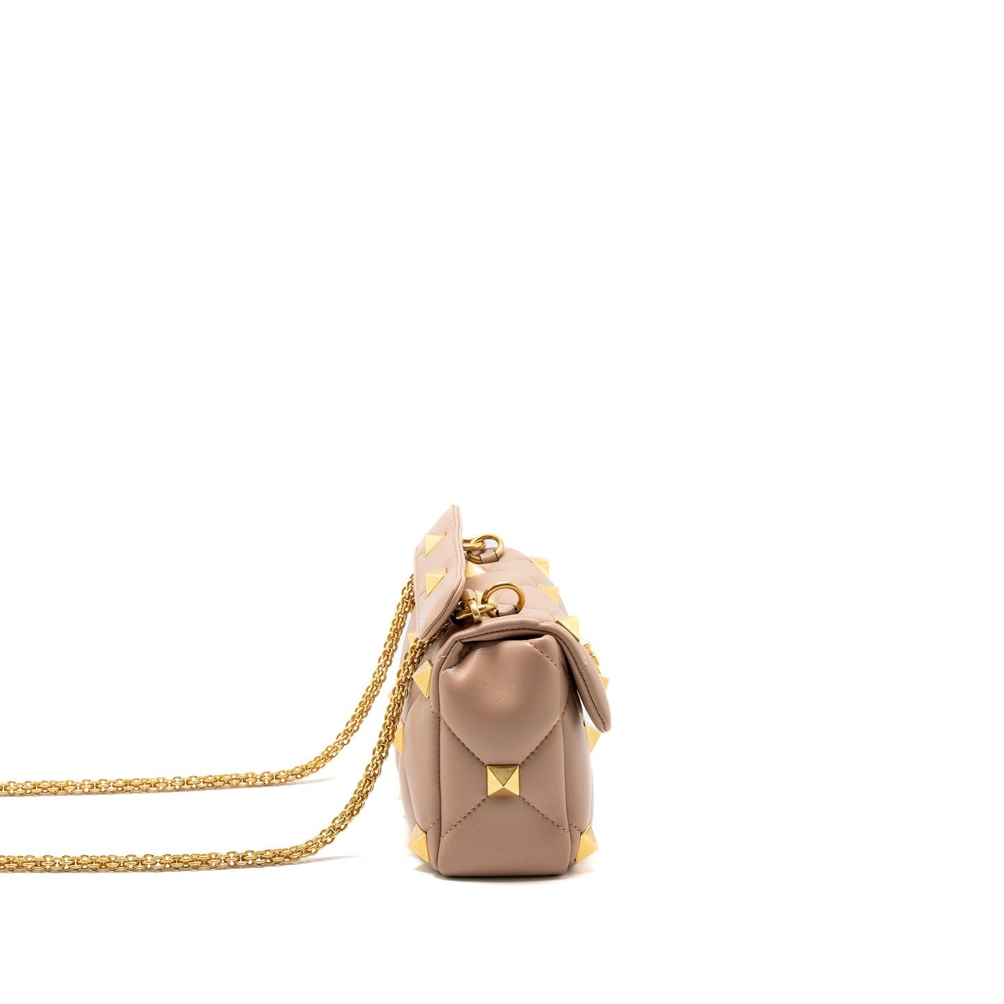 Valentino Medium Roman Stud Mini Purse Nappa Poudre