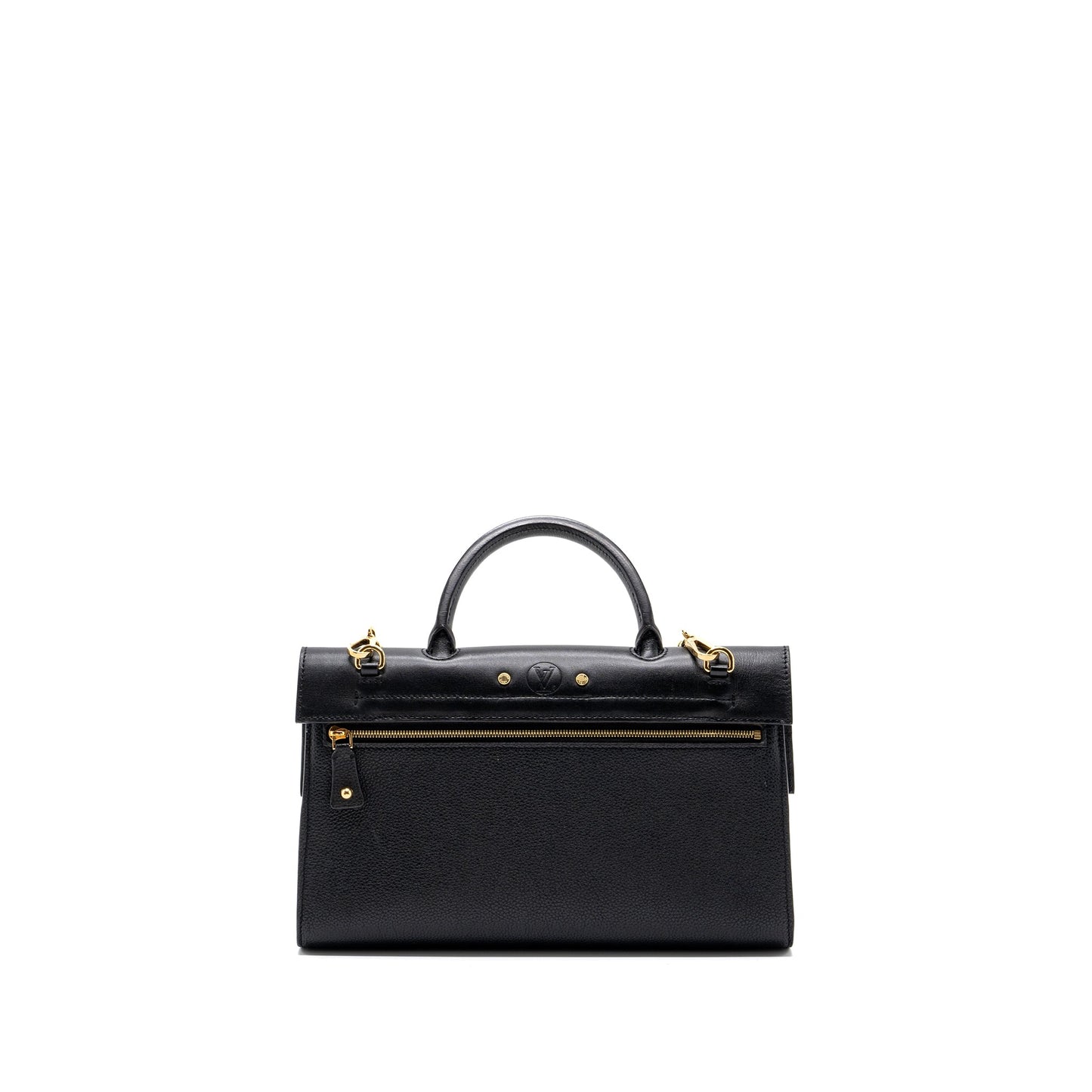 Louis Vuitton Flap Mini Purse Calfskin Black