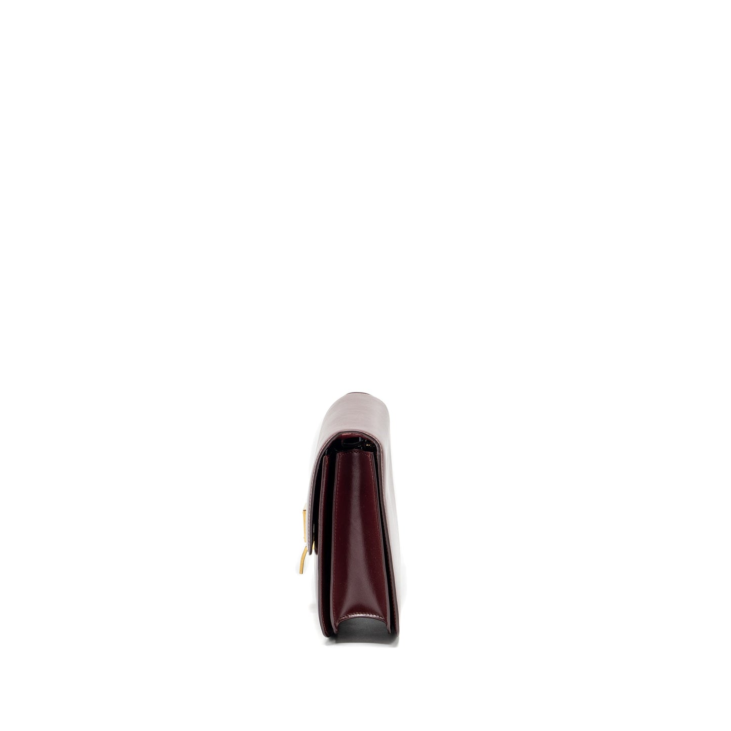 Celine Medium Classic Box Purse Calfskin Dark Red