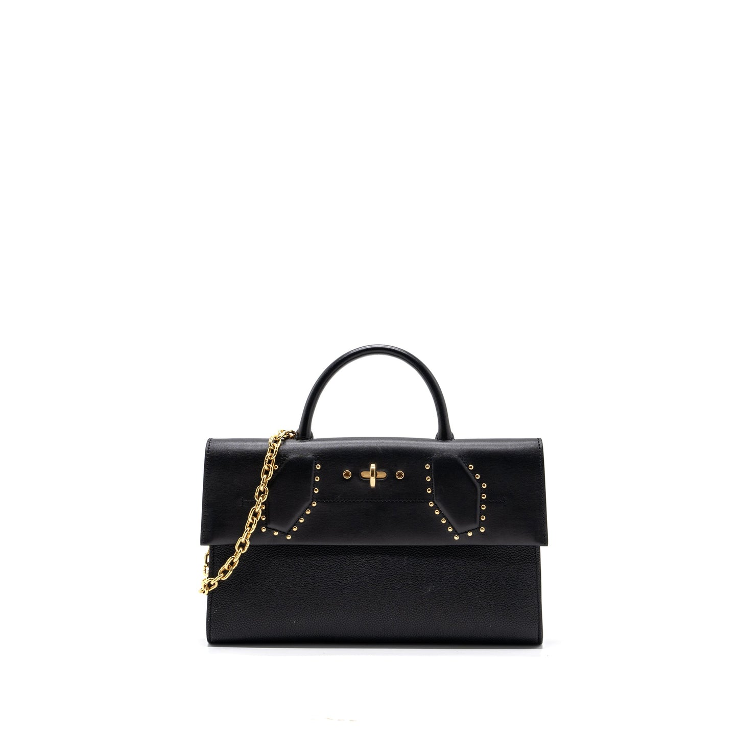 Louis Vuitton Flap Mini Purse Calfskin Black