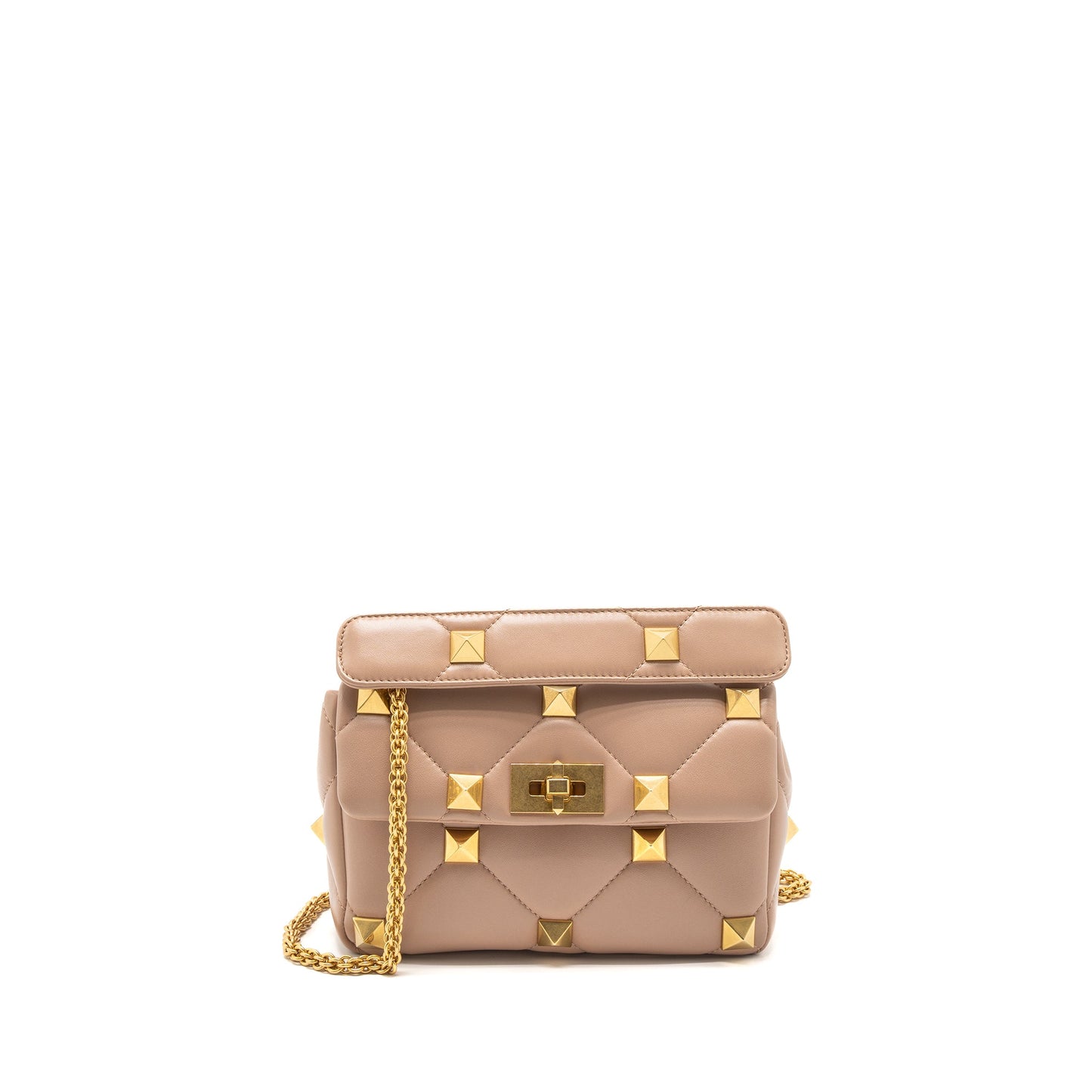 Valentino Medium Roman Stud Mini Purse Nappa Poudre