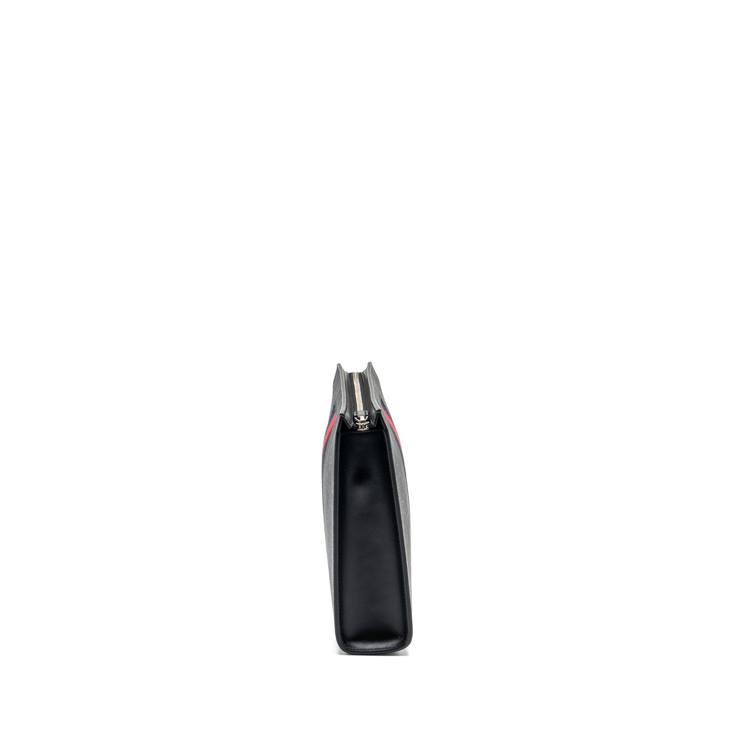 Gucci Supreme Canvas / Leather Zip Clutch Black/ Multicolour