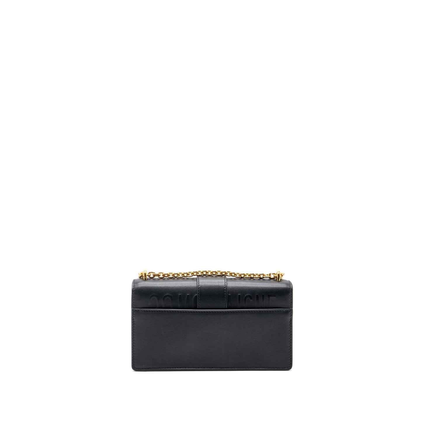 Dior 30 Montaigne East-West Purse With Chain Calfskin Black