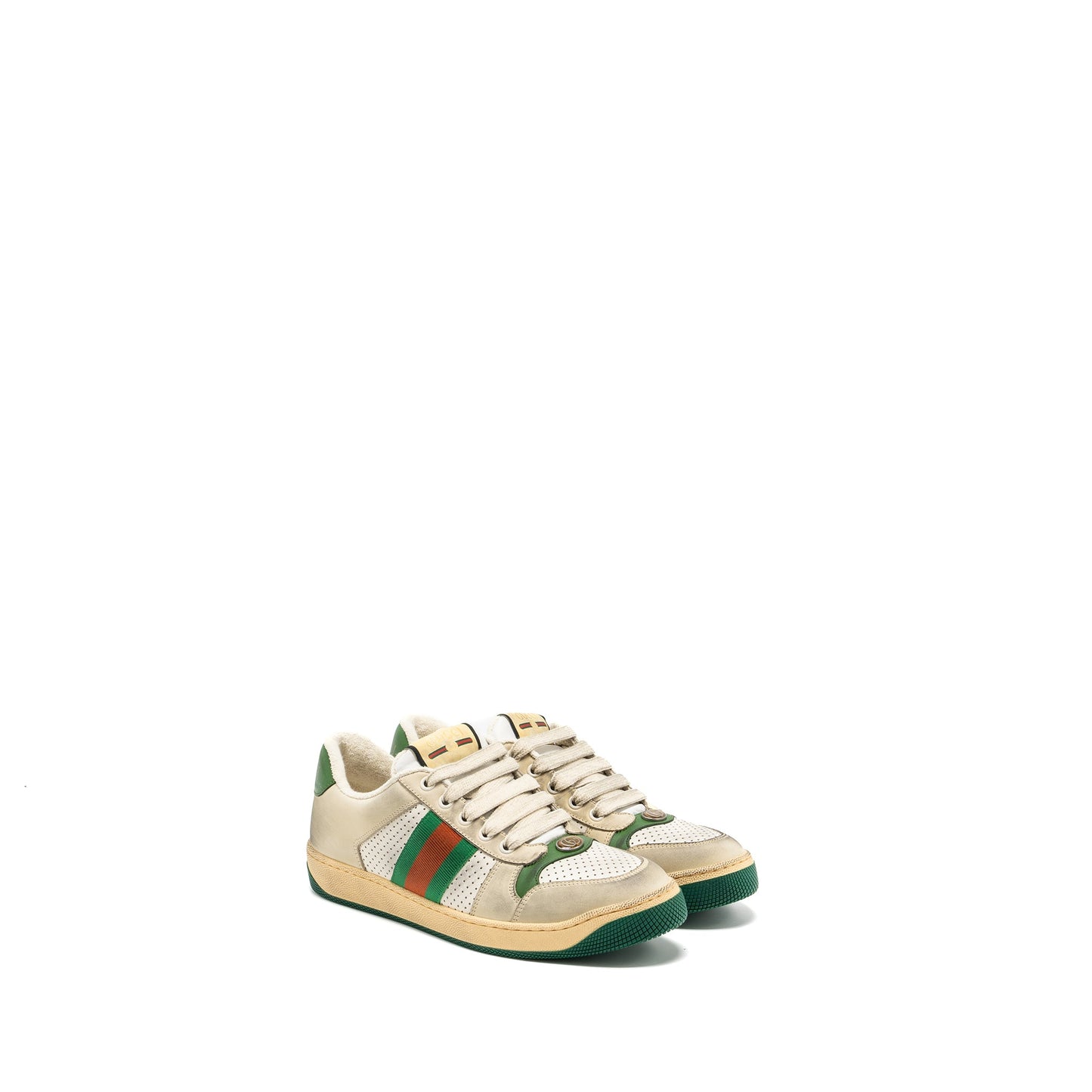 Gucci size 38 womenâs Screener Leather Trainer / sneakers multicolour