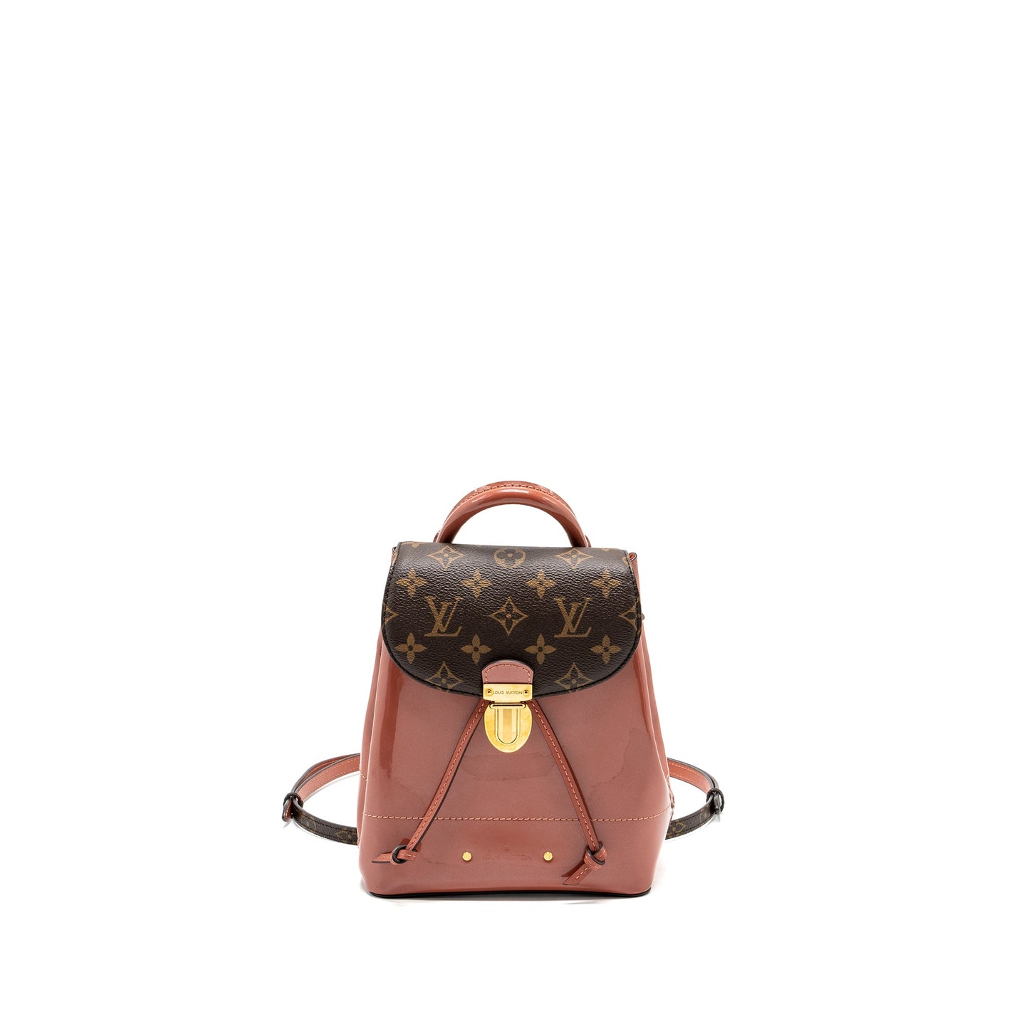 Louis Vuitton hot springs backpack patent / monogram canvas pink