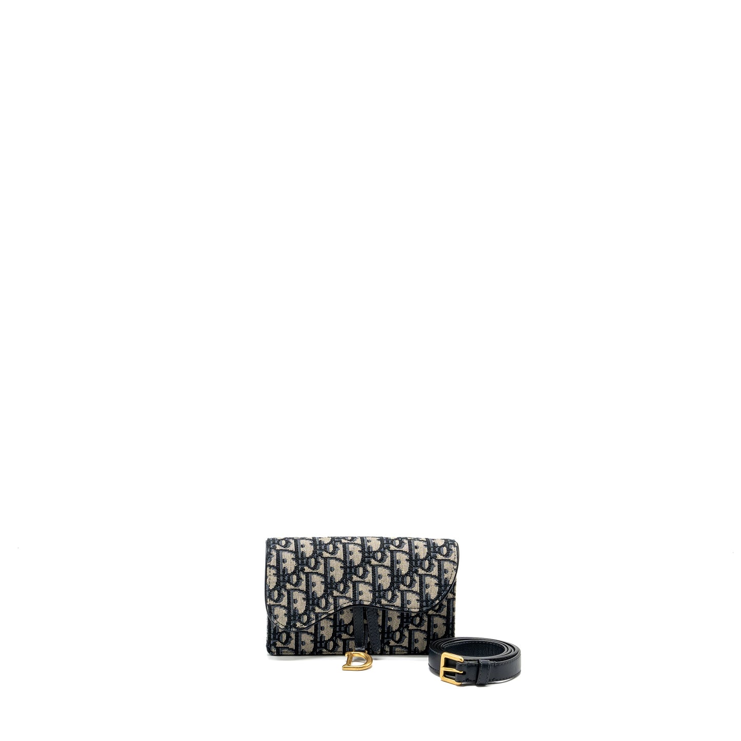 Dior Saddle belt pouch Oblique Jacquard blue