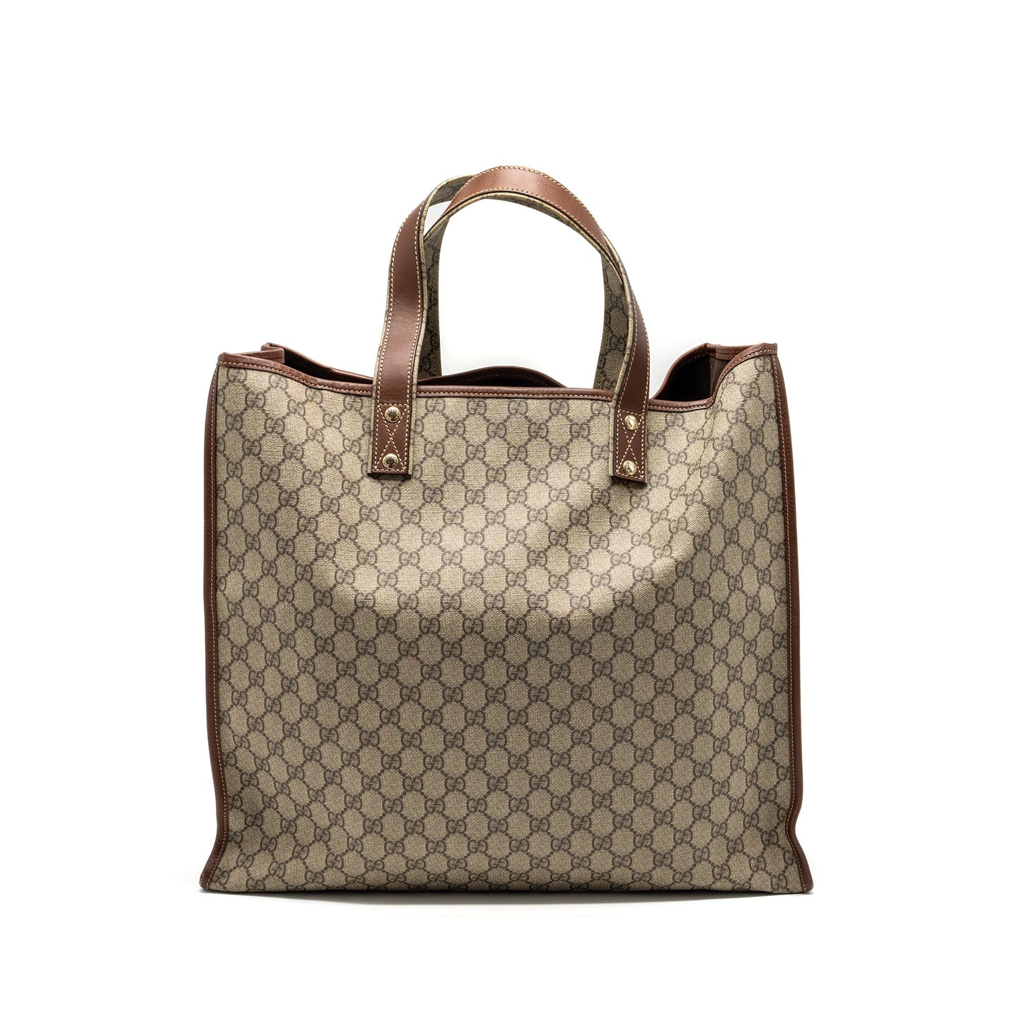 Gucci large shopping tote Purse supreme canvas / brown