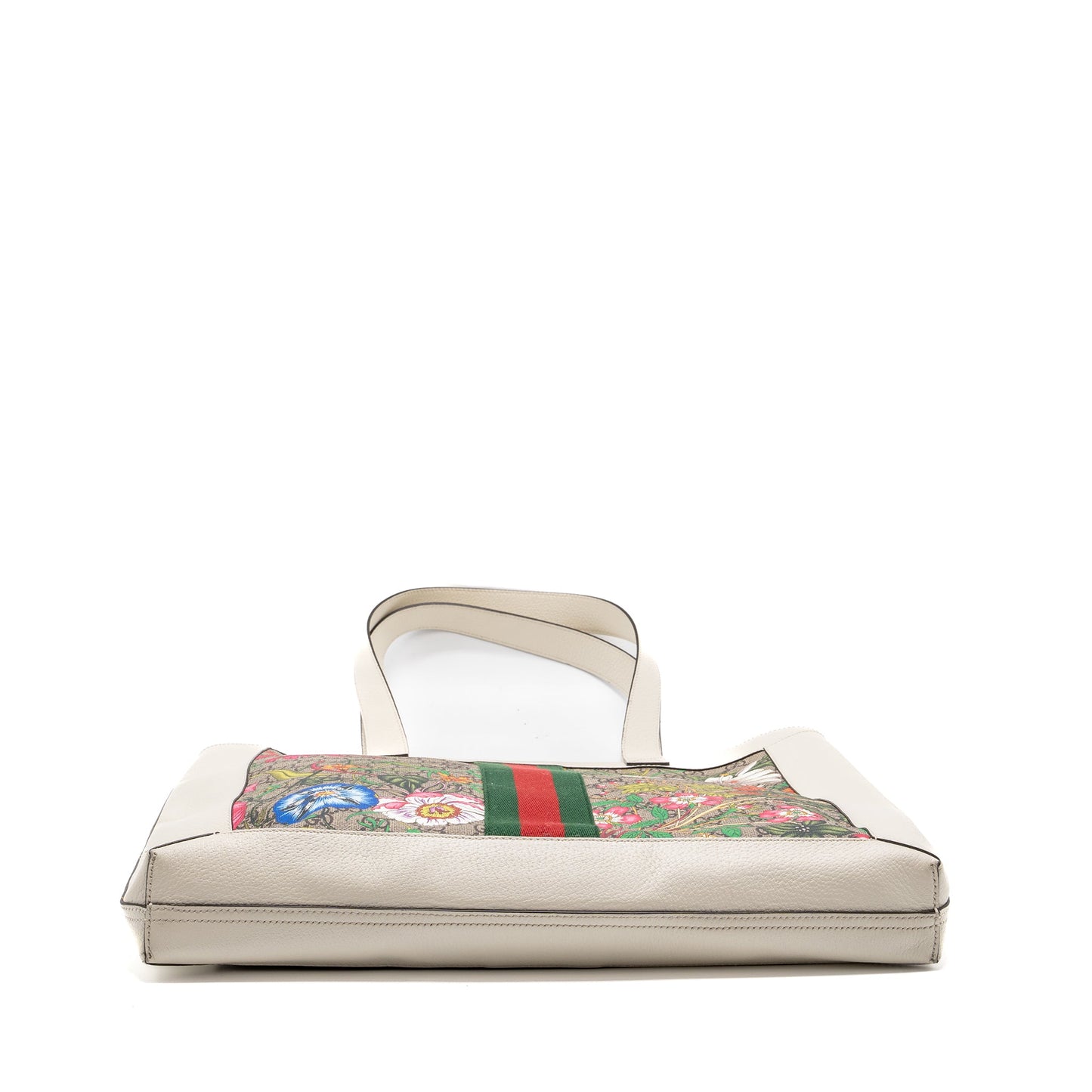 GUCCI OPHIDIA LEATHER TRIMMED Flora PRINTED COATED CANVAS Mulitcolour