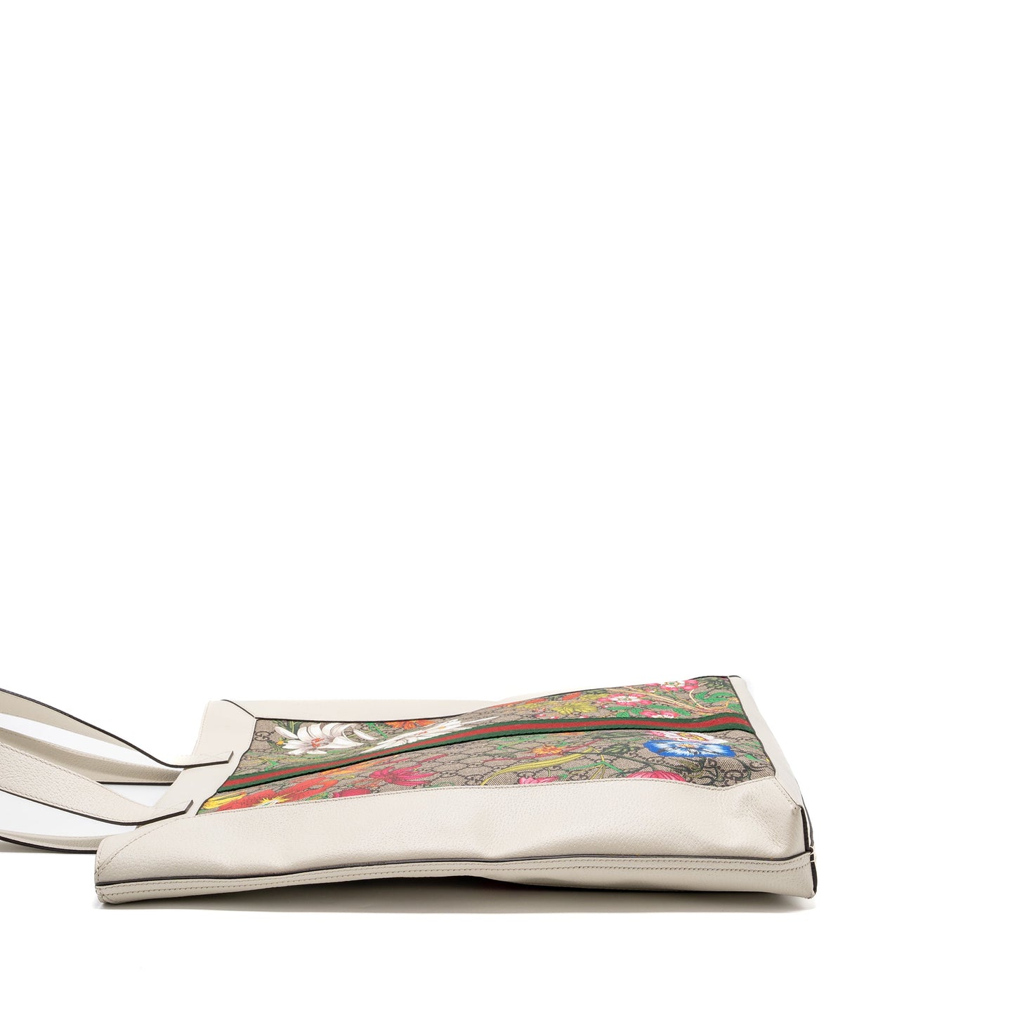 GUCCI OPHIDIA LEATHER TRIMMED Flora PRINTED COATED CANVAS Mulitcolour