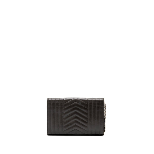 Saint Laurent/ Envelop Chain Purse Calfskin Dark Grey