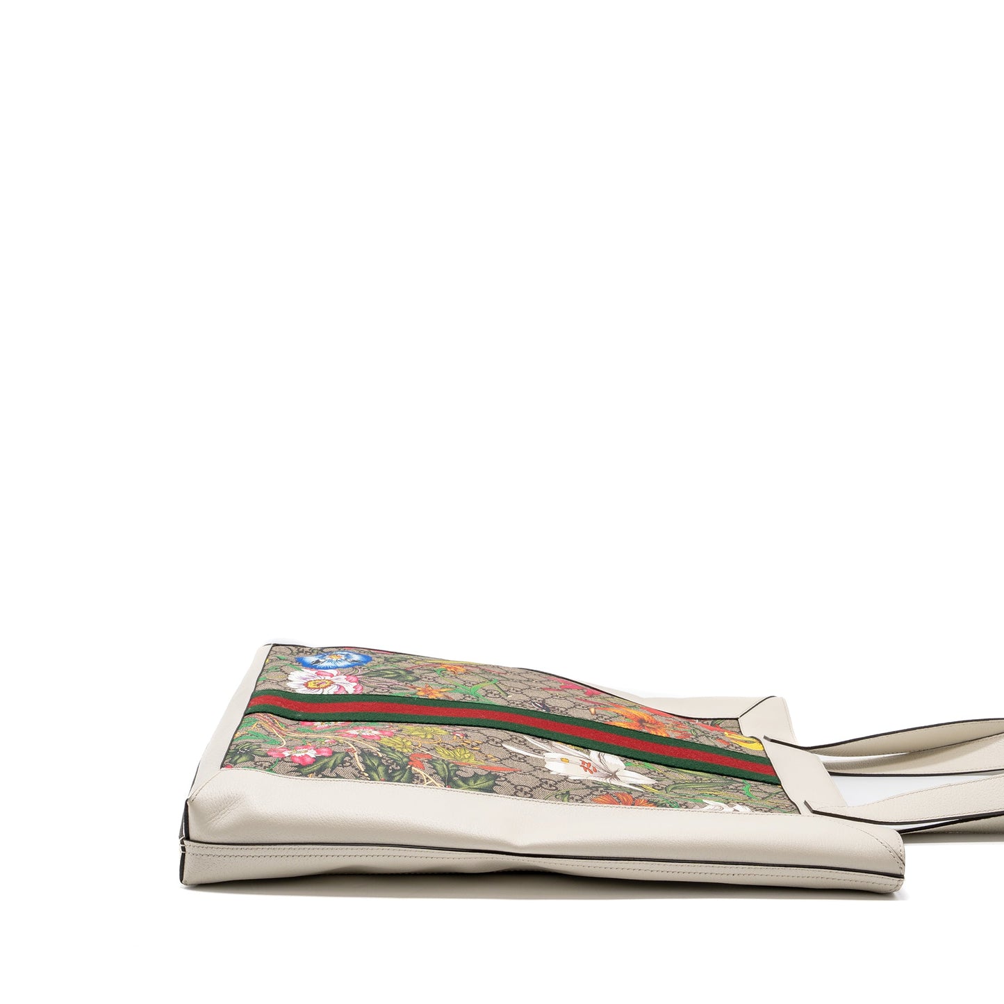 GUCCI OPHIDIA LEATHER TRIMMED Flora PRINTED COATED CANVAS Mulitcolour