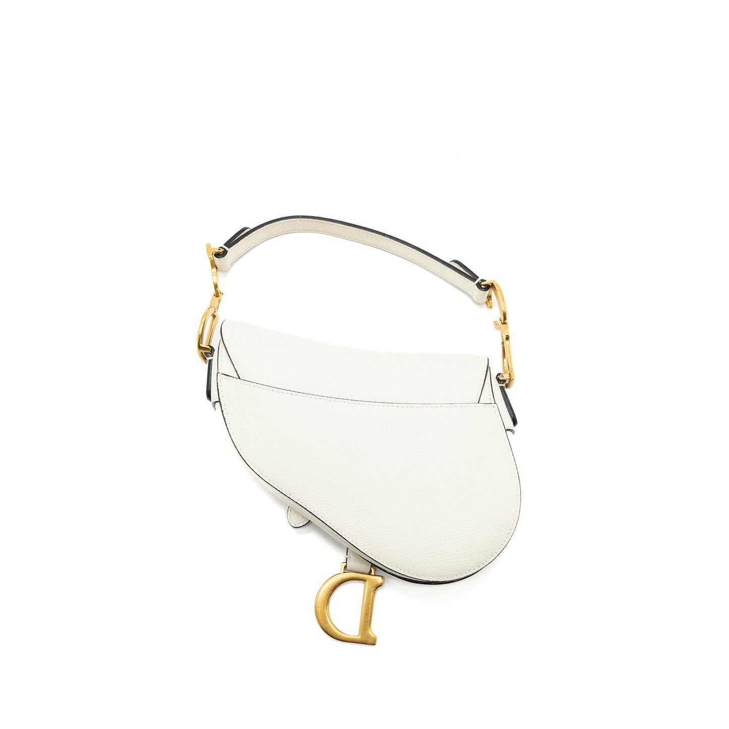 Dior Mini Saddle Purse Calfskin White