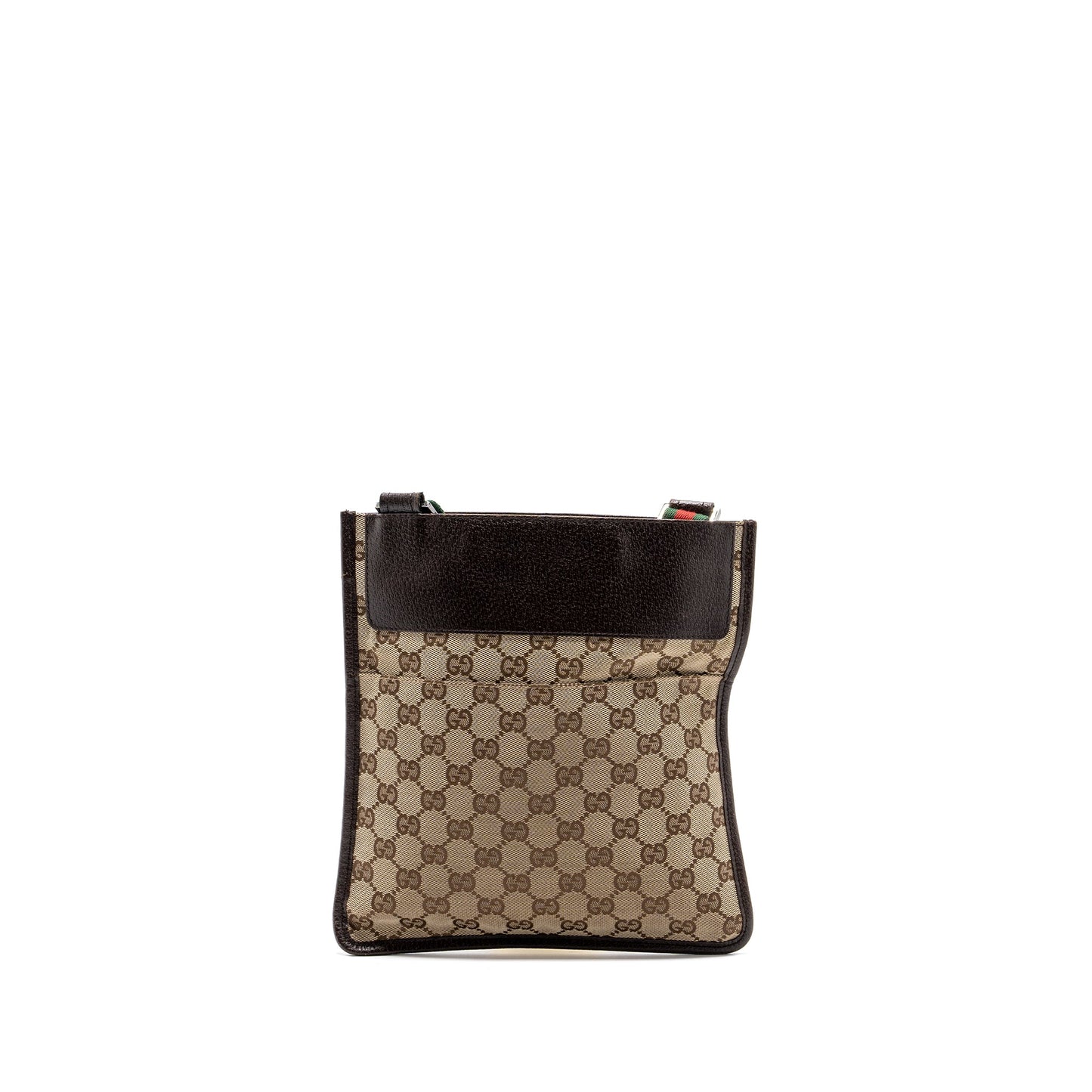 GUCCI MESSENGER Purse Supreme CANVAS/LEATHER BROWN/GREEN/