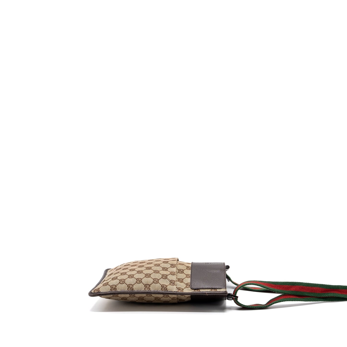 GUCCI MESSENGER Purse Supreme CANVAS/LEATHER BROWN/GREEN/