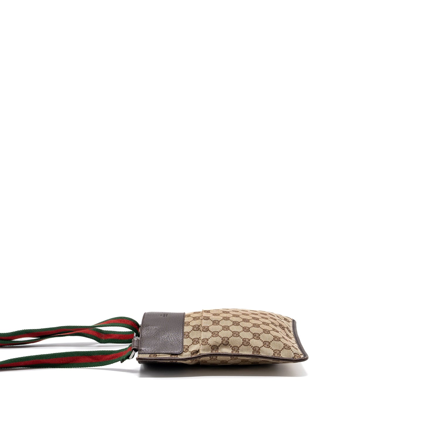 GUCCI MESSENGER Purse Supreme CANVAS/LEATHER BROWN/GREEN/