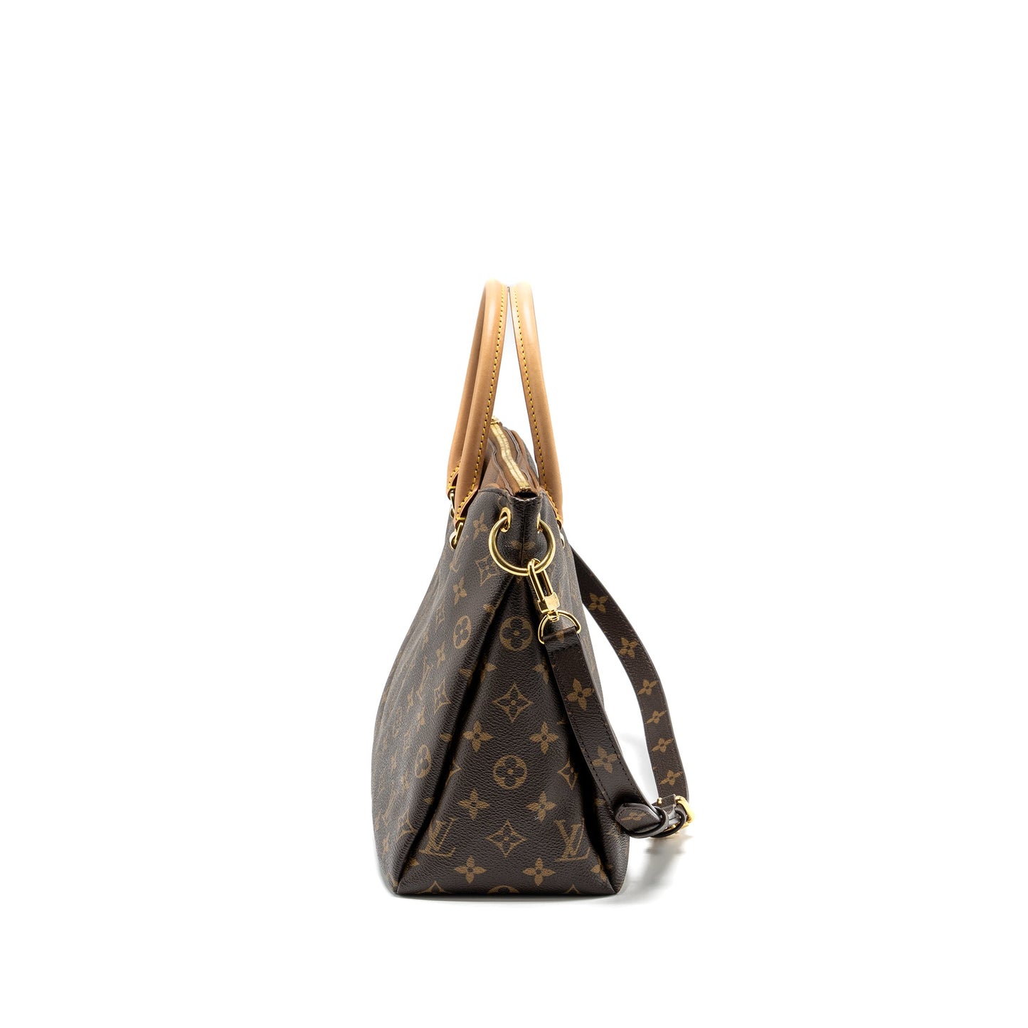 LOUIS VUITTON Pallas Tote Purse Monogram Canvas Brown