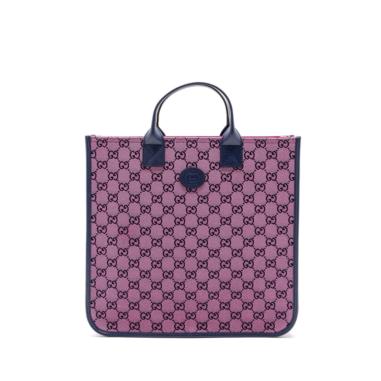 Gucci kids tote Purse canvas / leather pink / dark blue