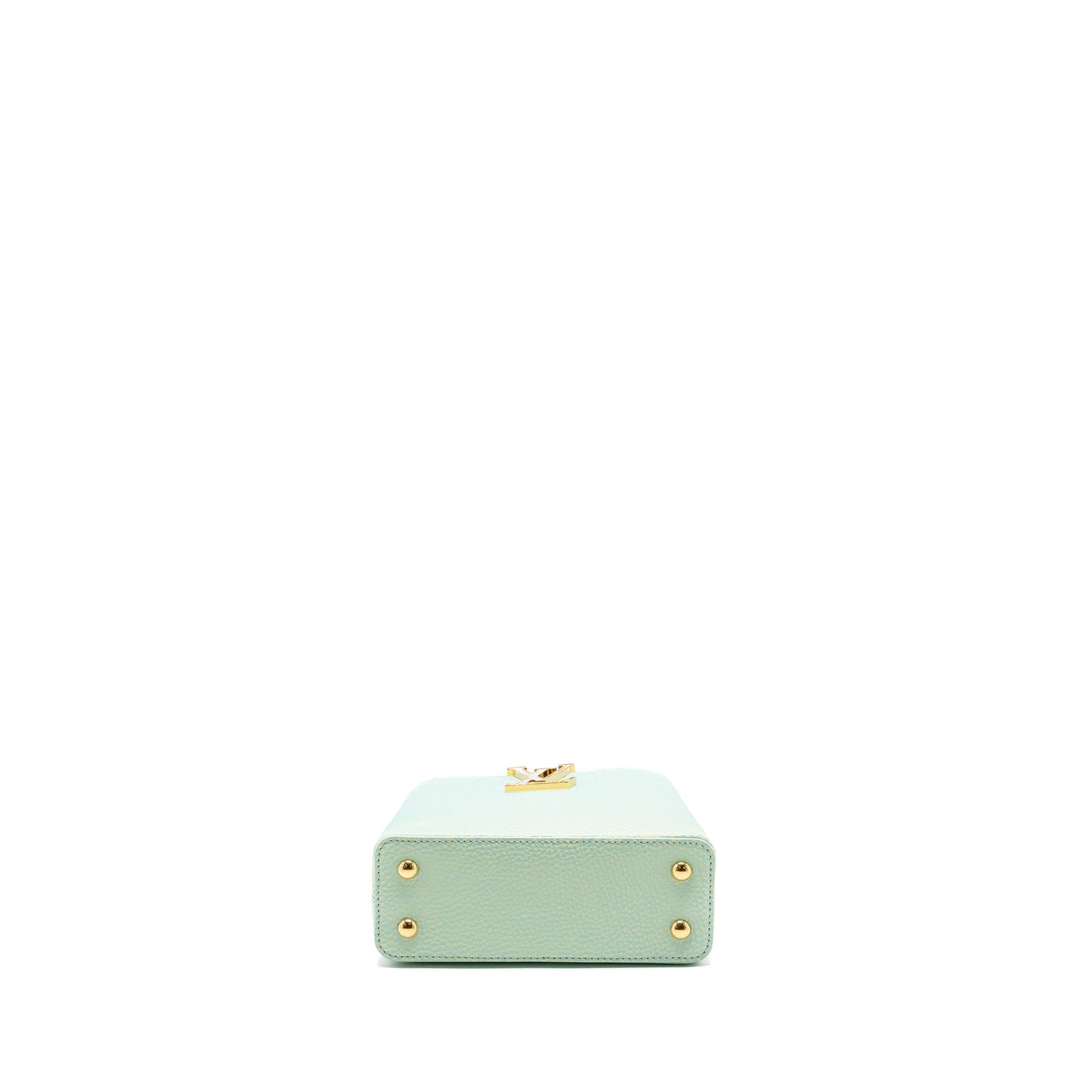Louis Vuitton Mini Capucines calfskin iridescent green