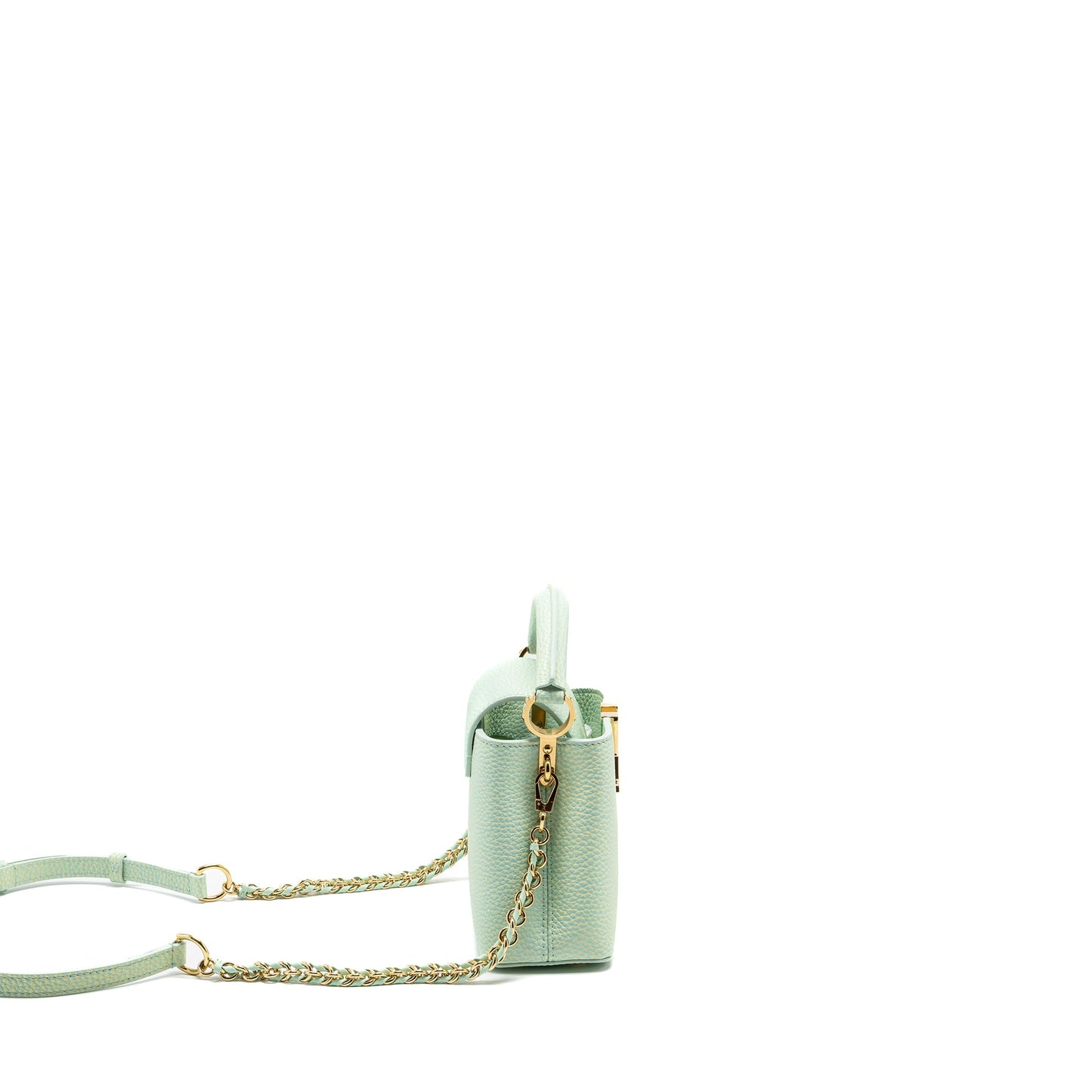 Louis Vuitton Mini Capucines calfskin iridescent green