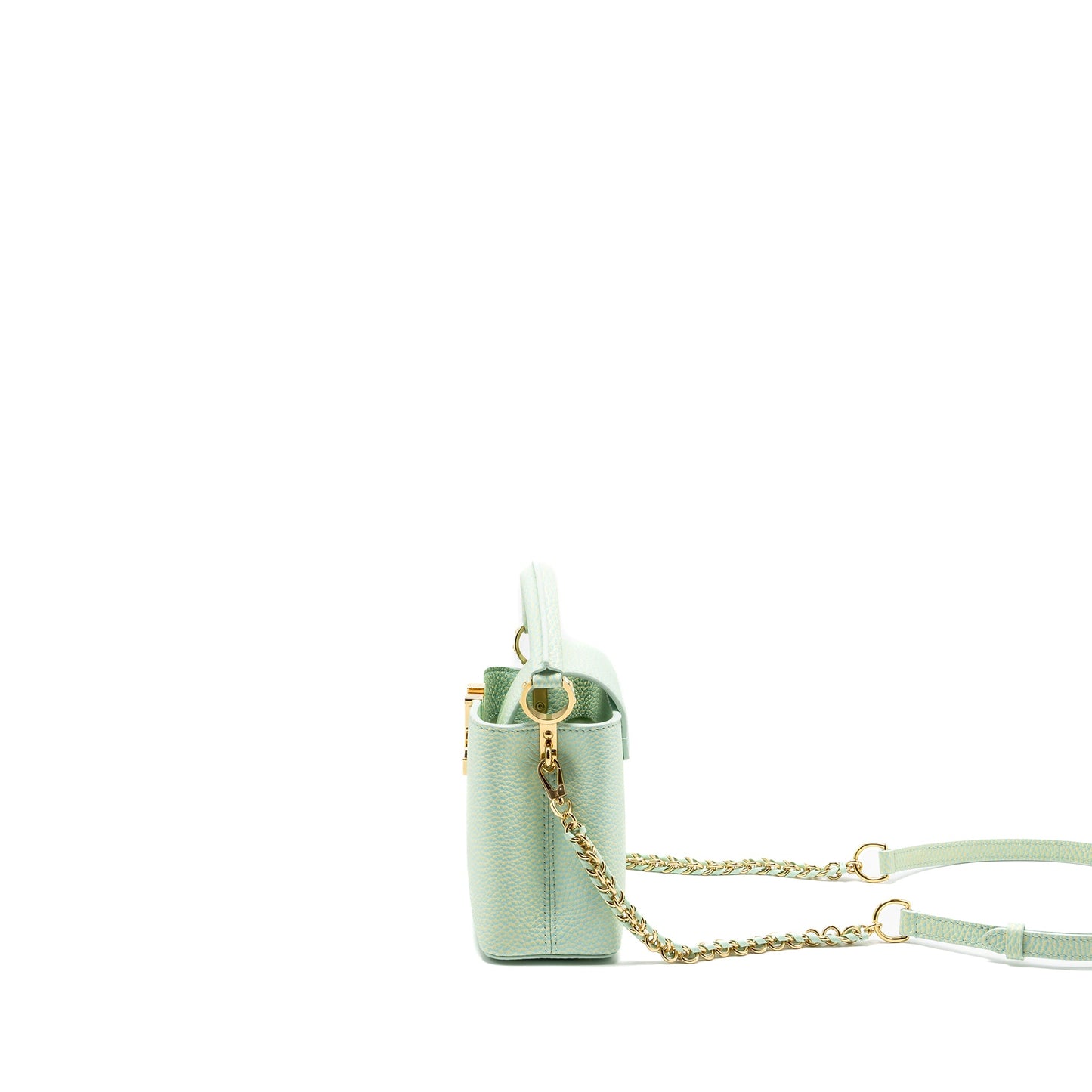 Louis Vuitton Mini Capucines calfskin iridescent green