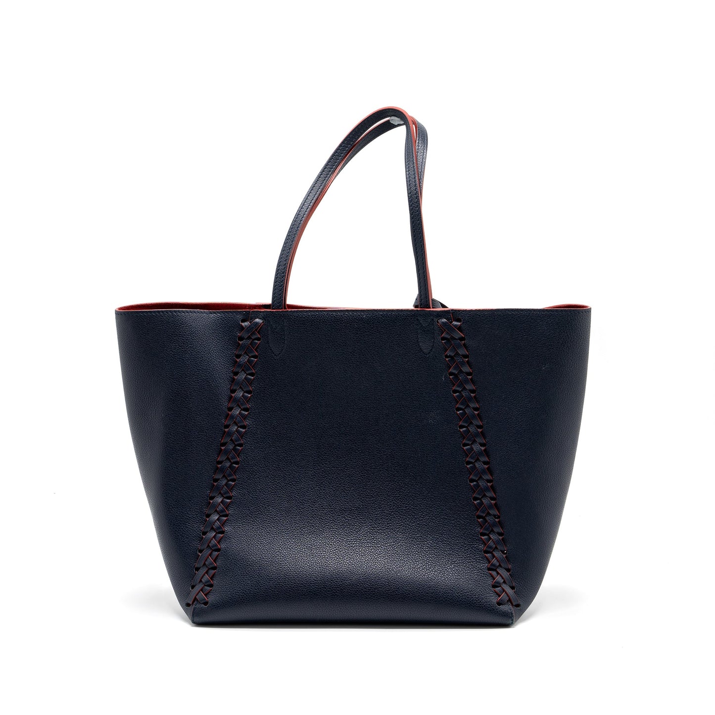 Louis Vuitton Lock Me Tote Purse Calfskin Navy