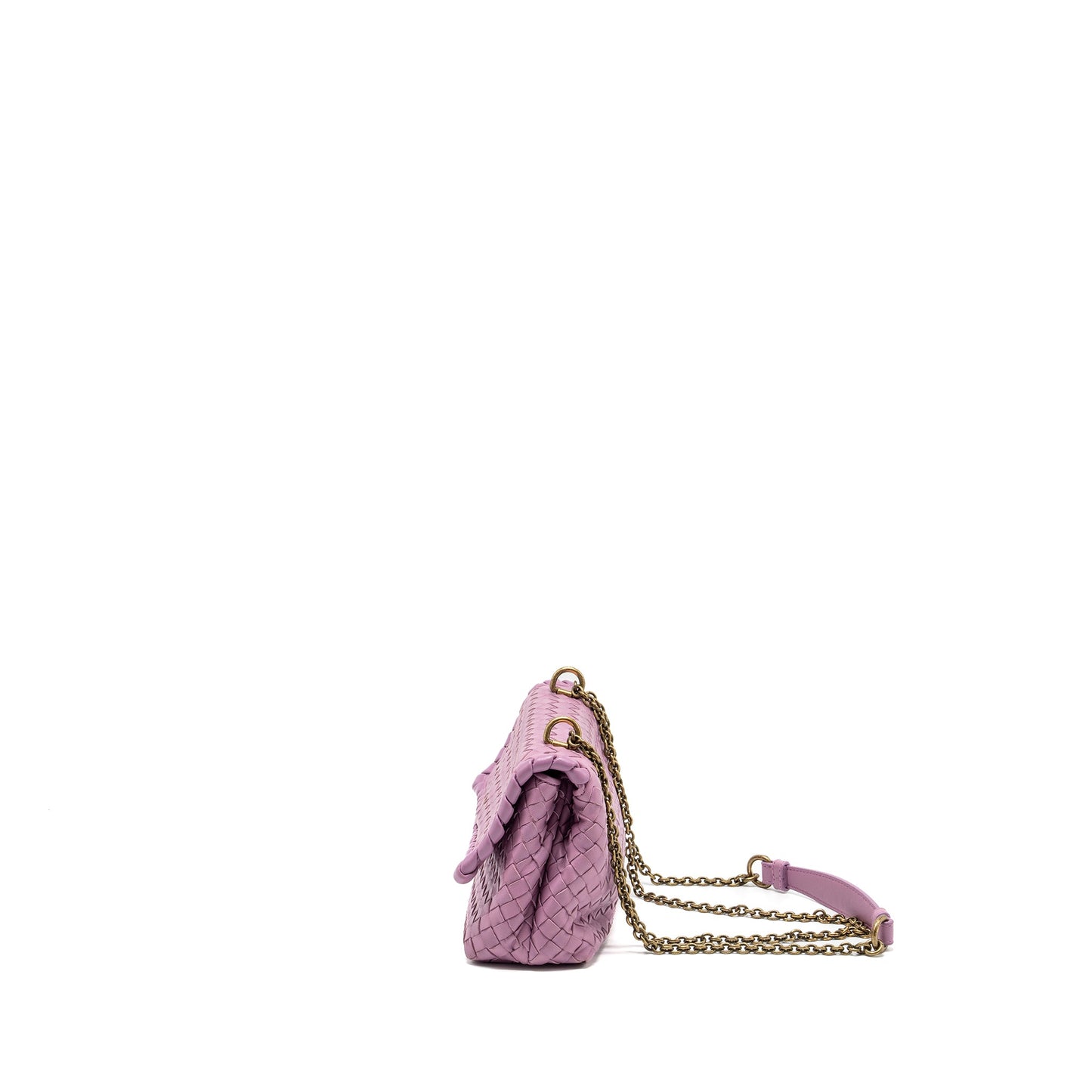 Bottega Veneta Olympia Purse Leather Light Purple