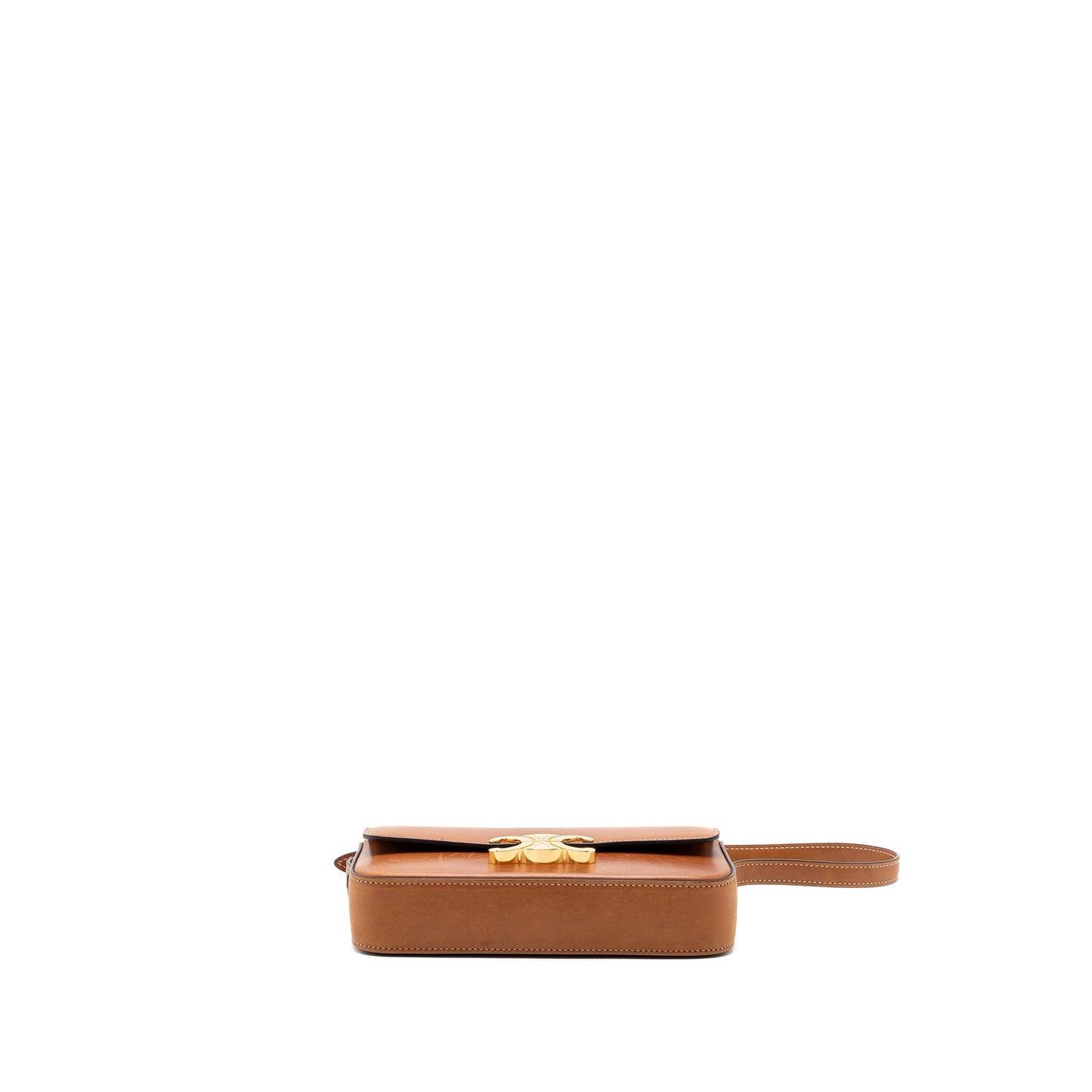 Celine Triomphe Mini Purse Calfskin Tan
