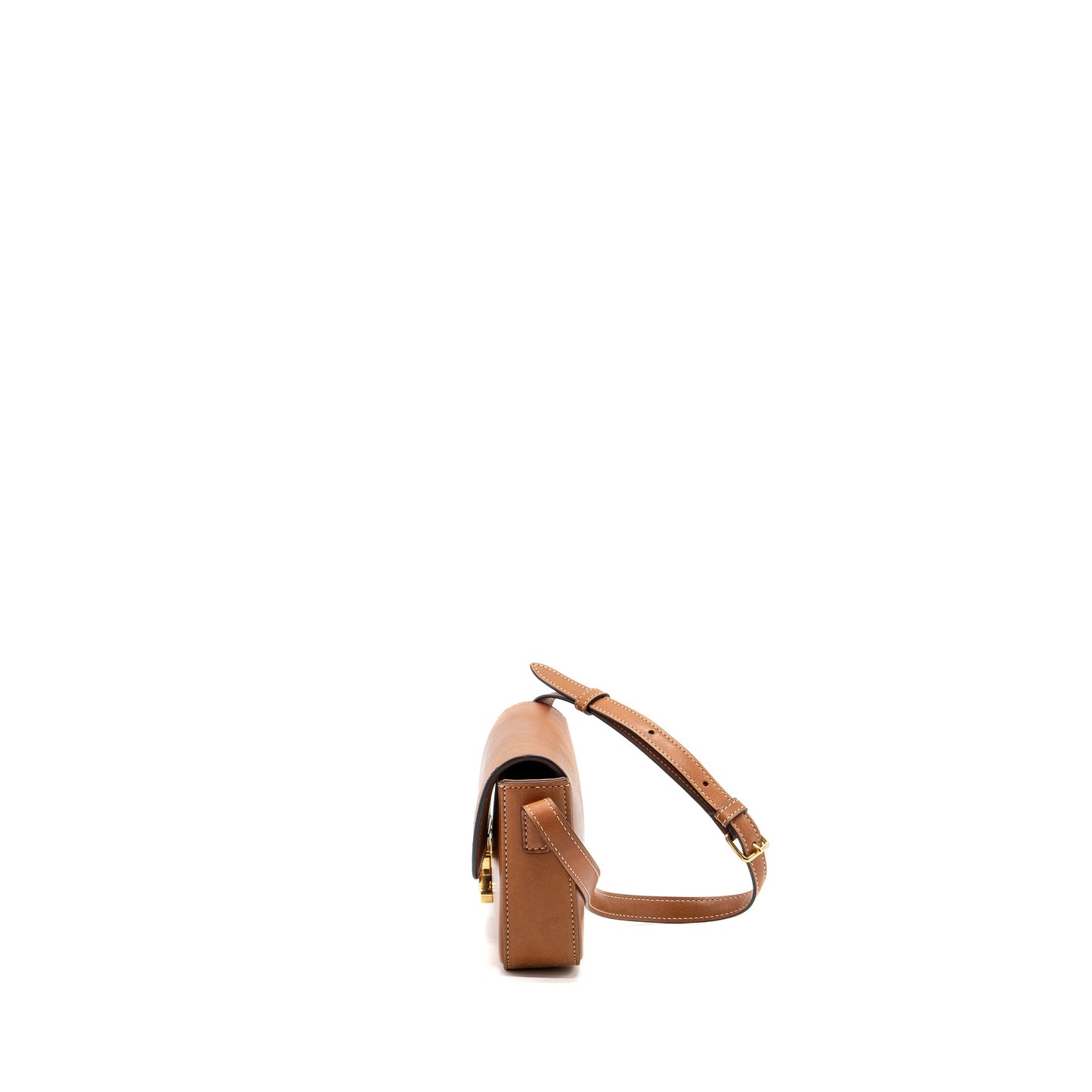 Celine Triomphe Mini Purse Calfskin Tan