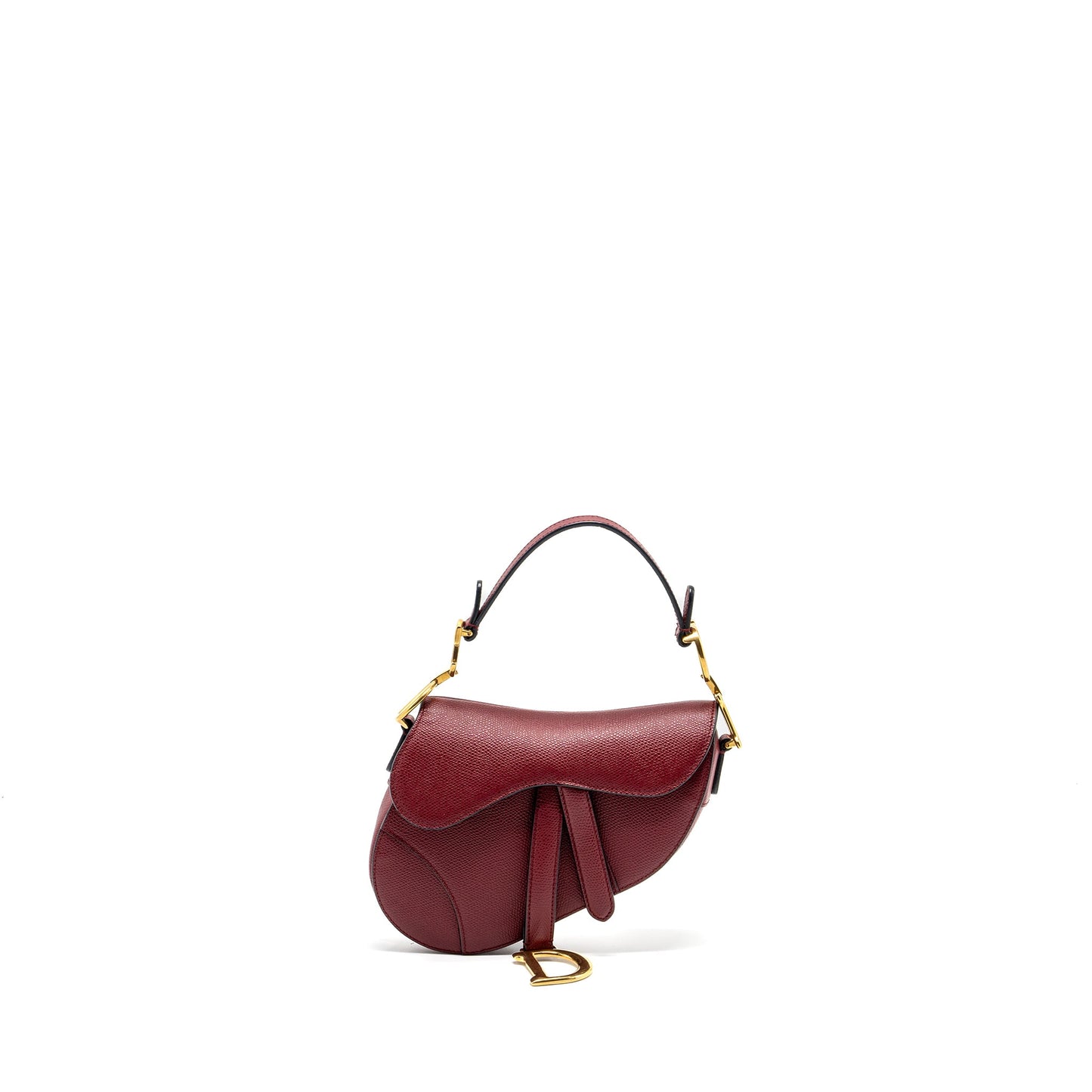 Dior Mini Saddle Purse calfskin red
