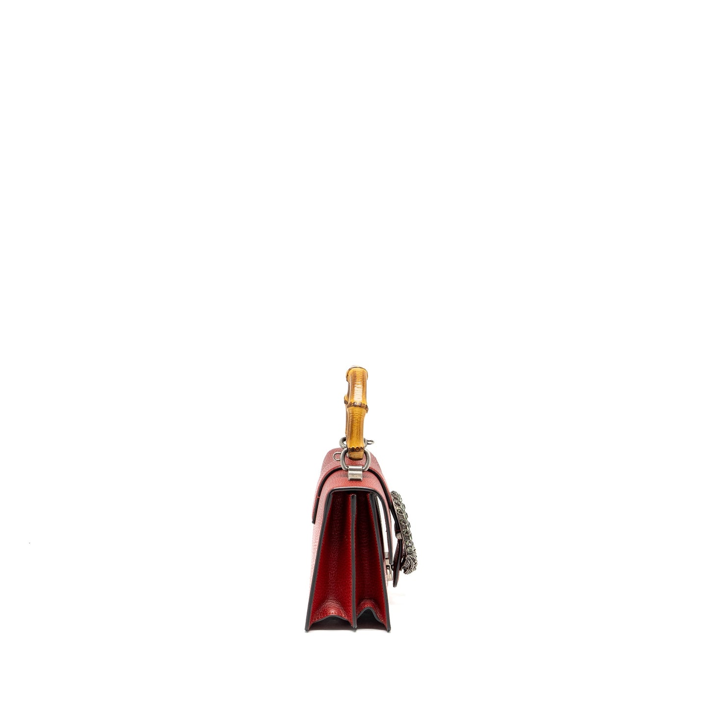Gucci Dionysus Small Bamboo Handle Purse Calfskin Red