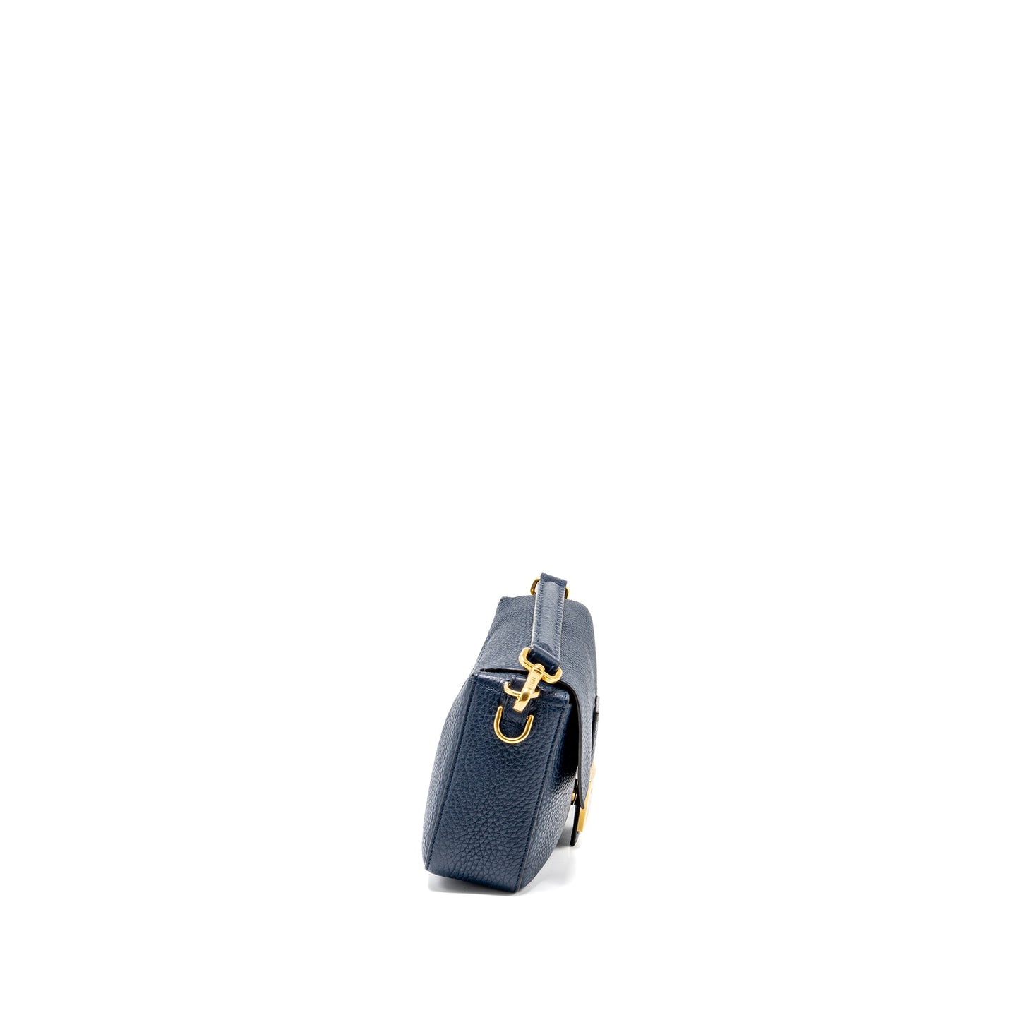 Fendi Baguette Purse grained calfskin dark blue