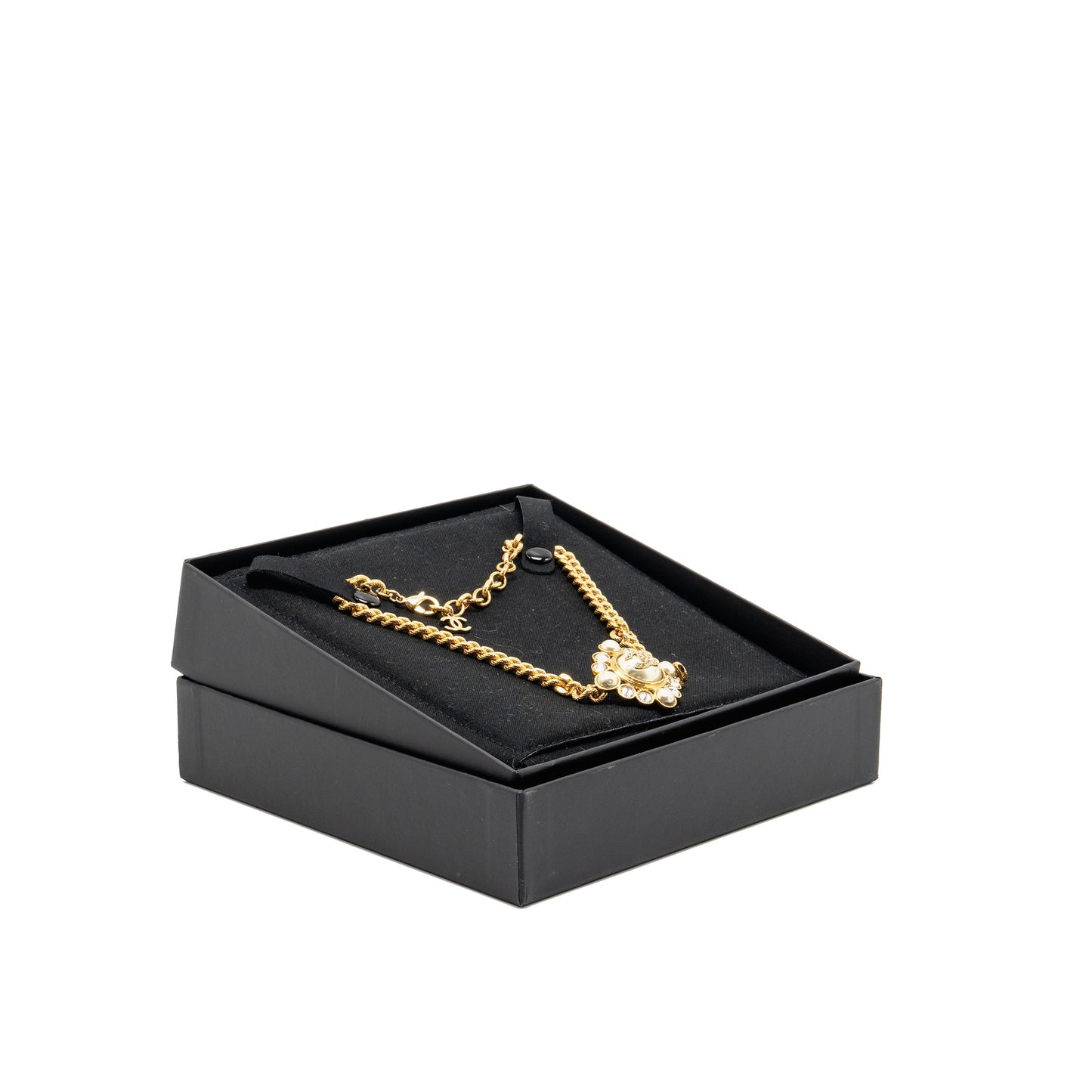 Chanel CC Logo Chocker/Necklace Pearl/Crystal Gold Tone