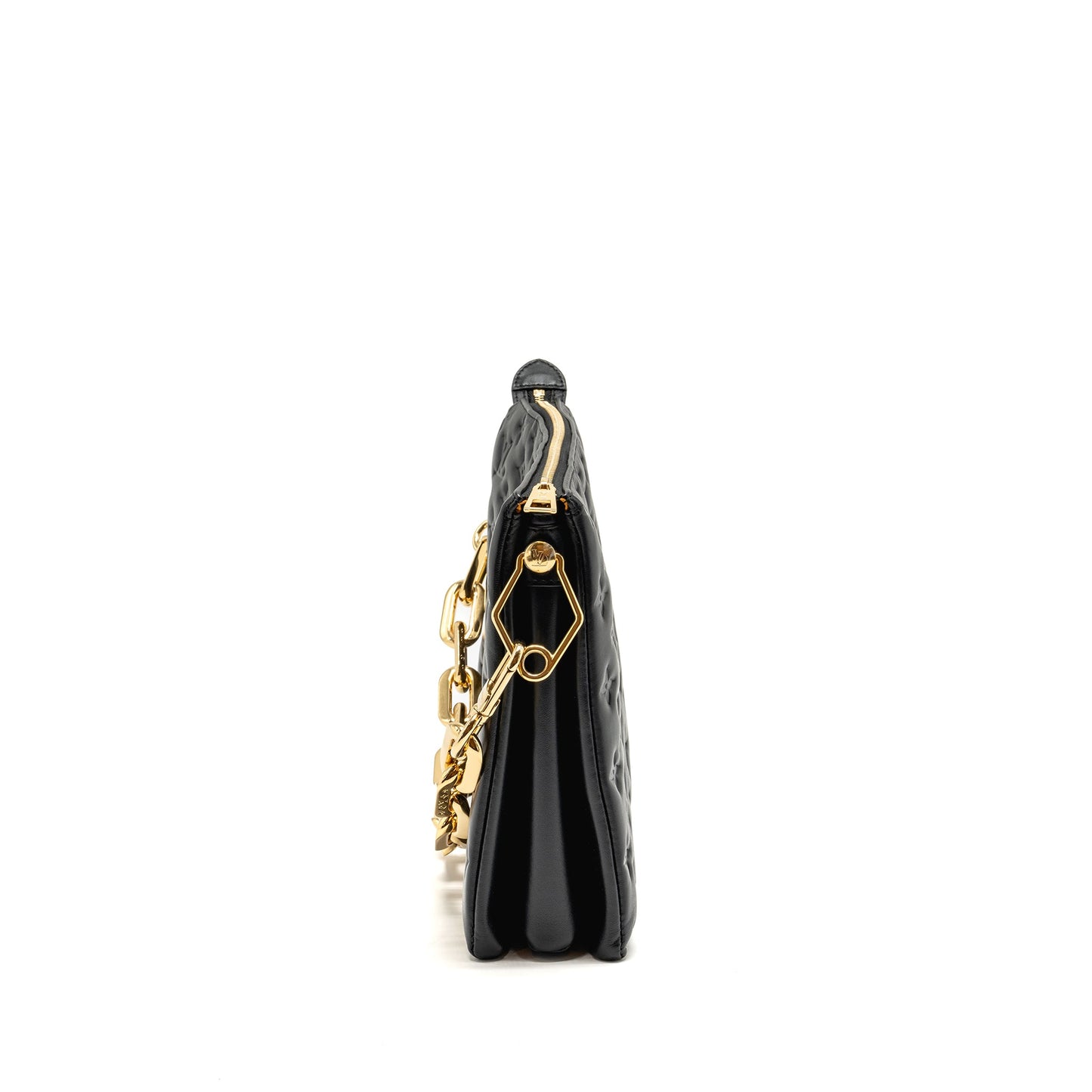 Louis Vuitton Coussin Monogram-embossed Puffy Lambskin Black
