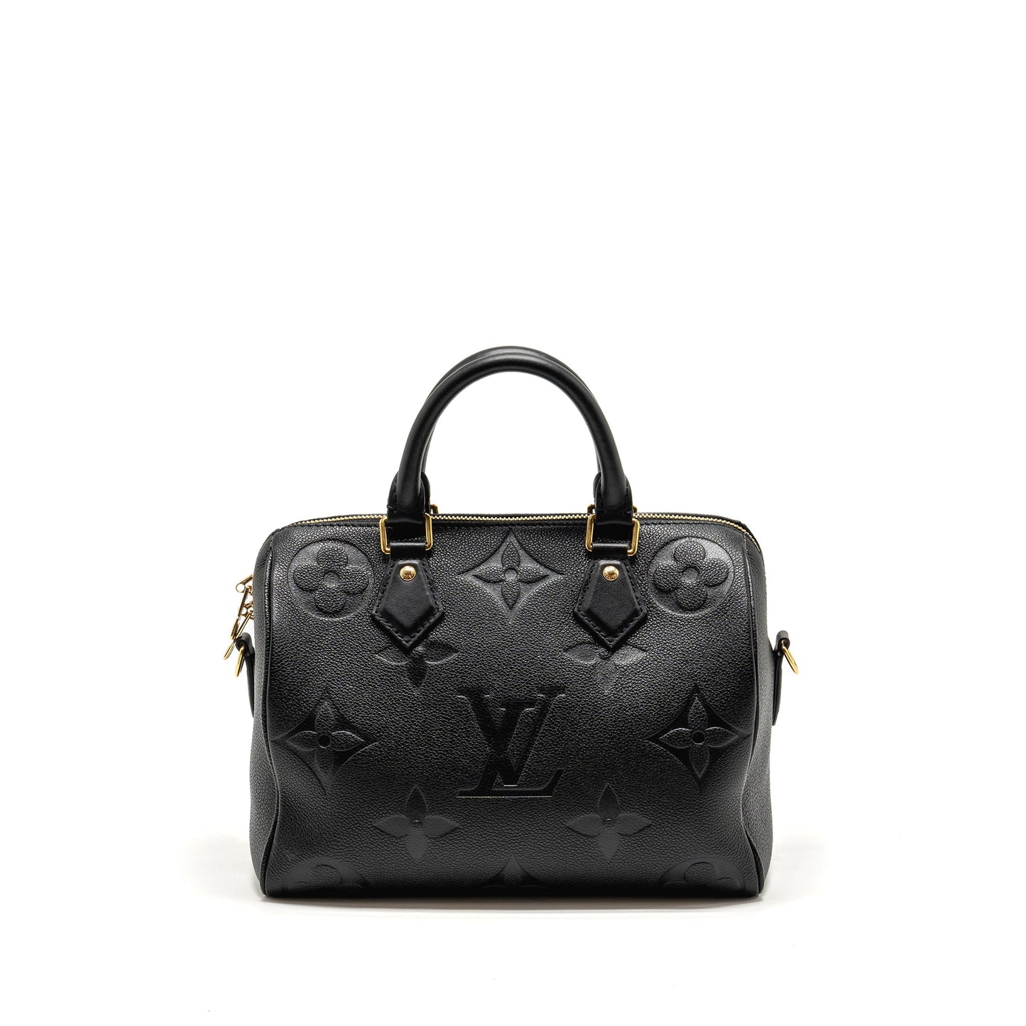 Louis Vuitton speedy Bandouliere 25 Monogram Empreinte Leather Black