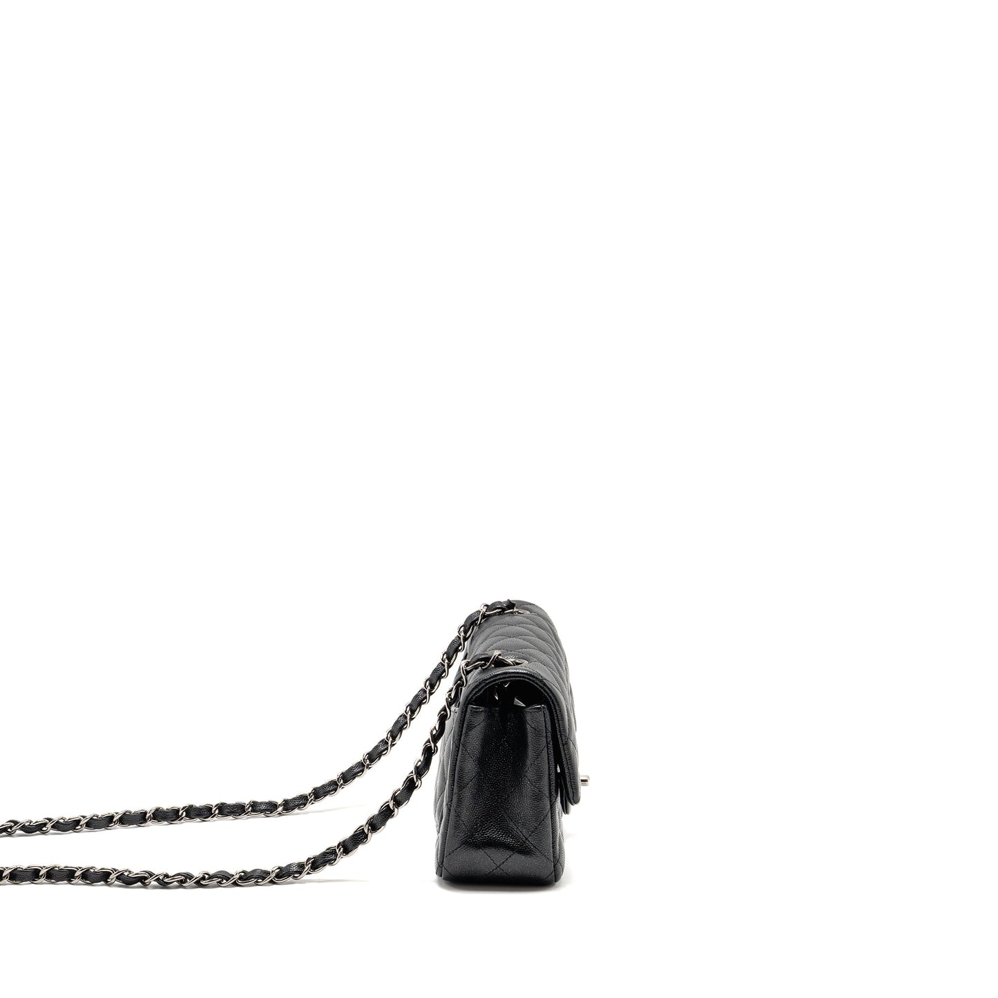 Chanel Mini Rectangular Flap Bag Caviar Iridescent Black SHW
