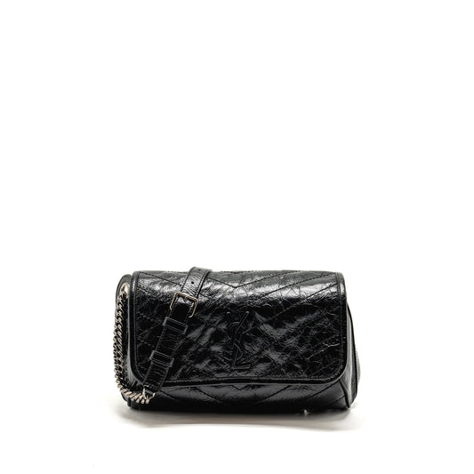 Saint Laurent niki body calfskin black