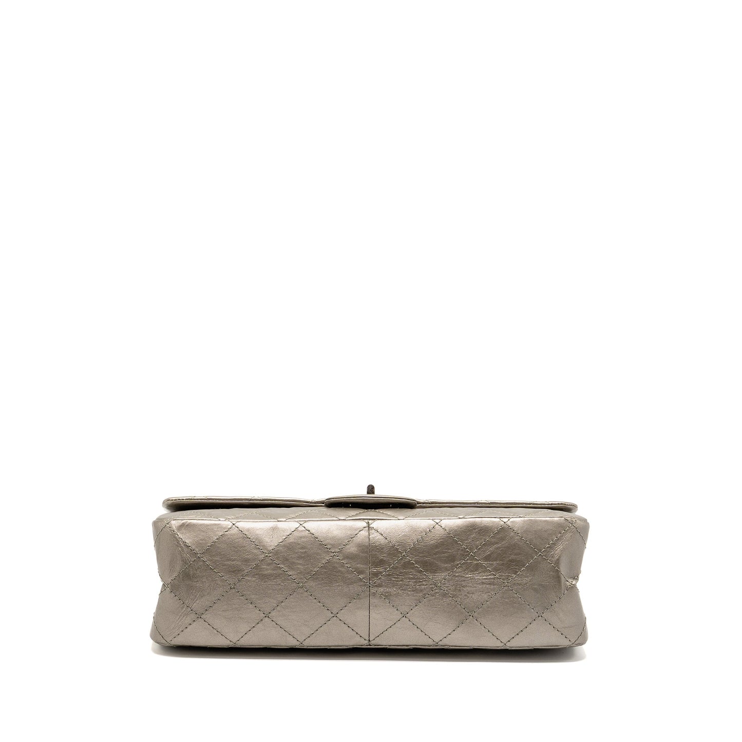 Chanel Maxi 2.55 Reissue Flap Bag Aged Calfskin IridescentÂ Light Grey Ruthenium Hardware