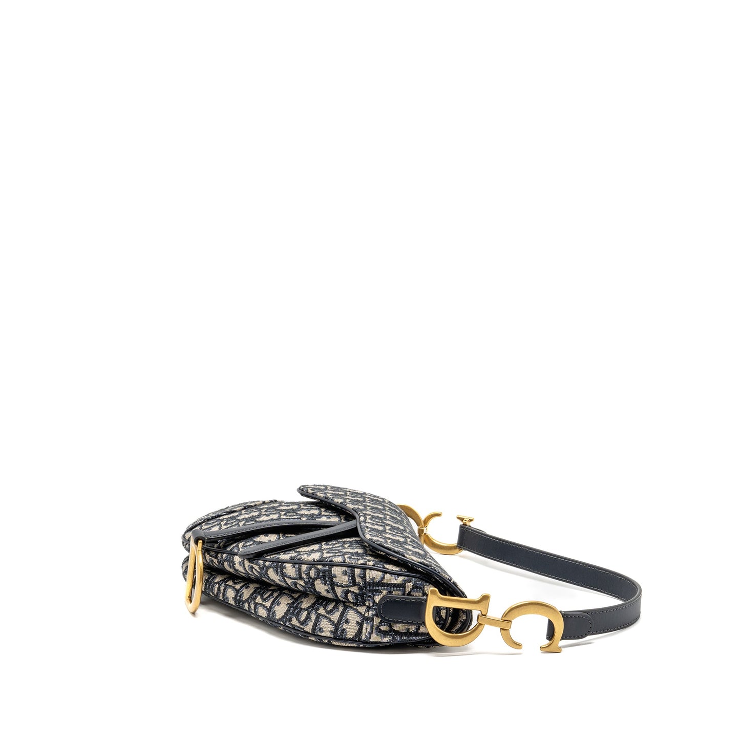 Dior Medium Saddle Purse Blue Oblique Canvas