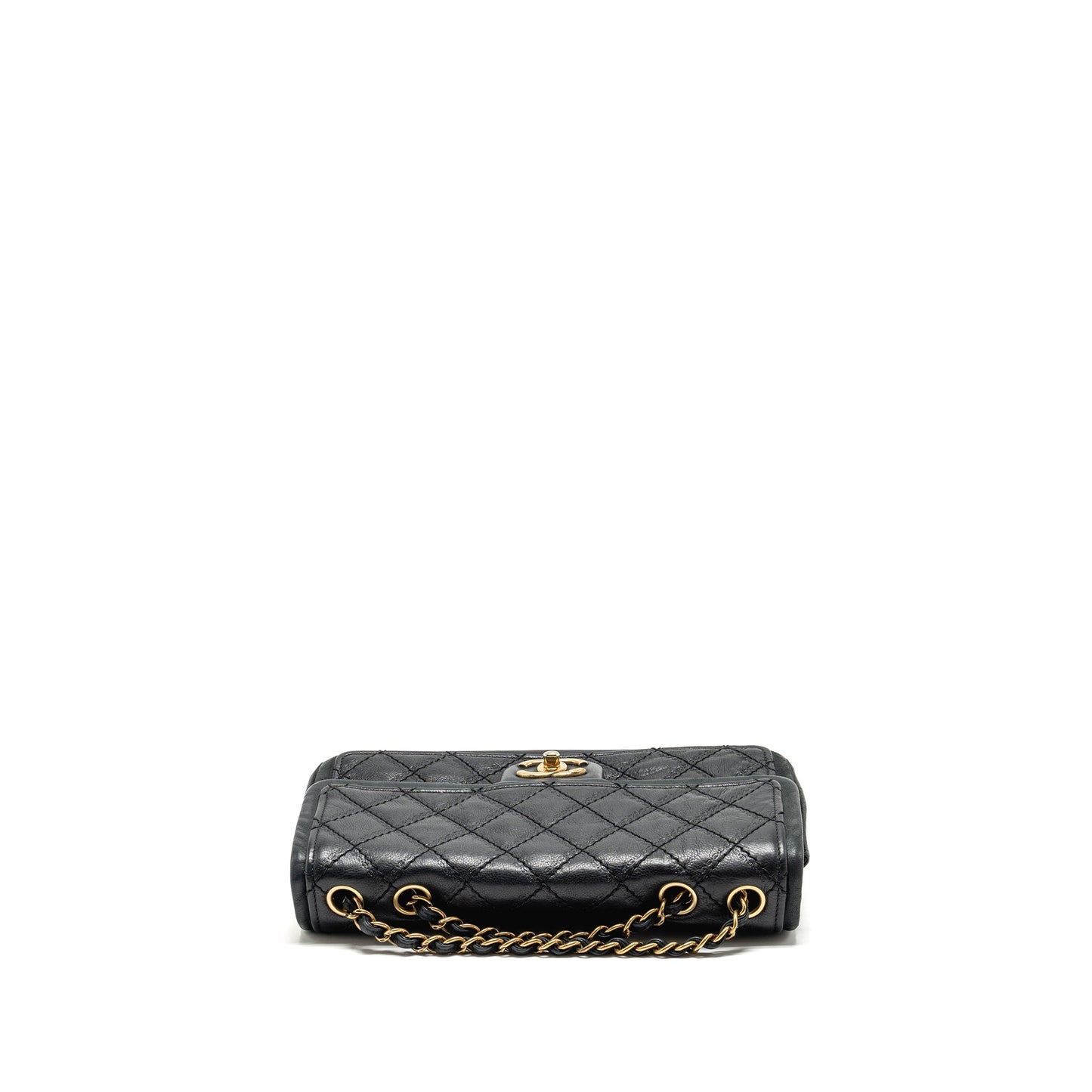 Chanel Quilted flap bag calfskin dark blue GHW