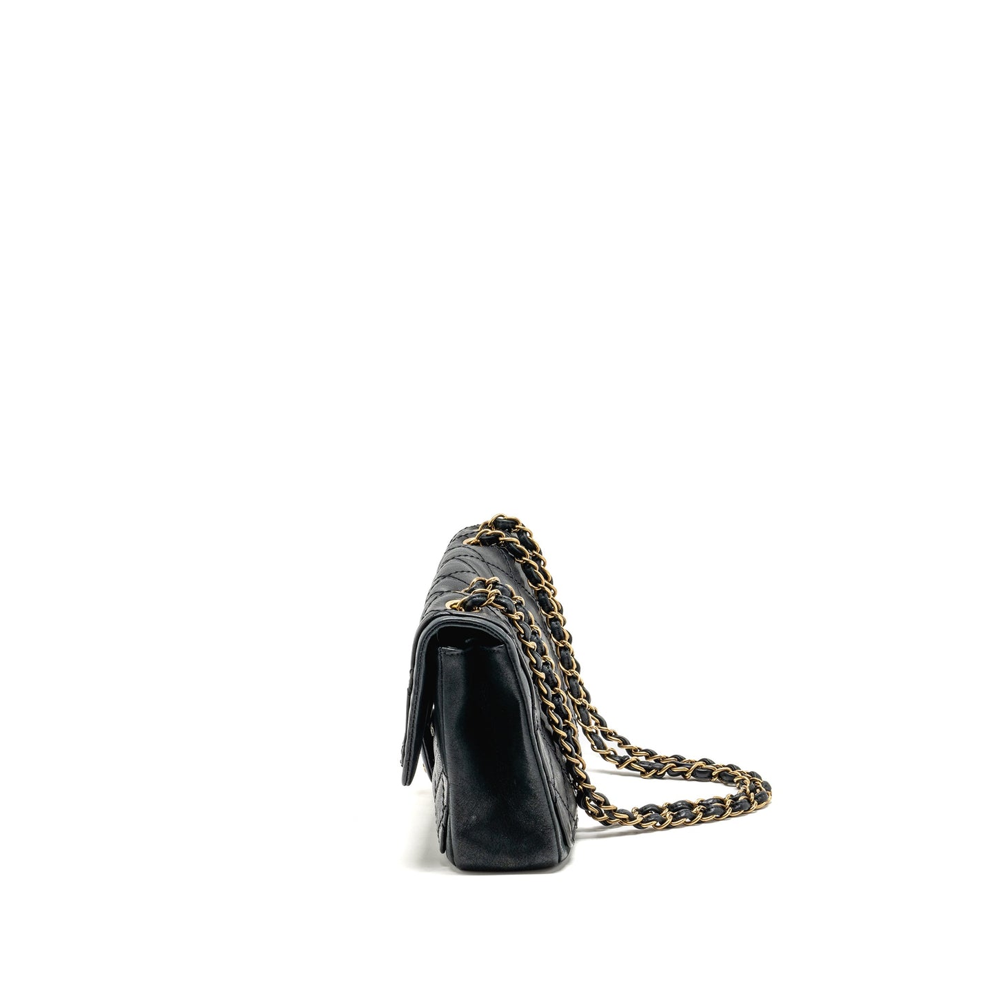 Chanel Quilted flap bag calfskin dark blue GHW