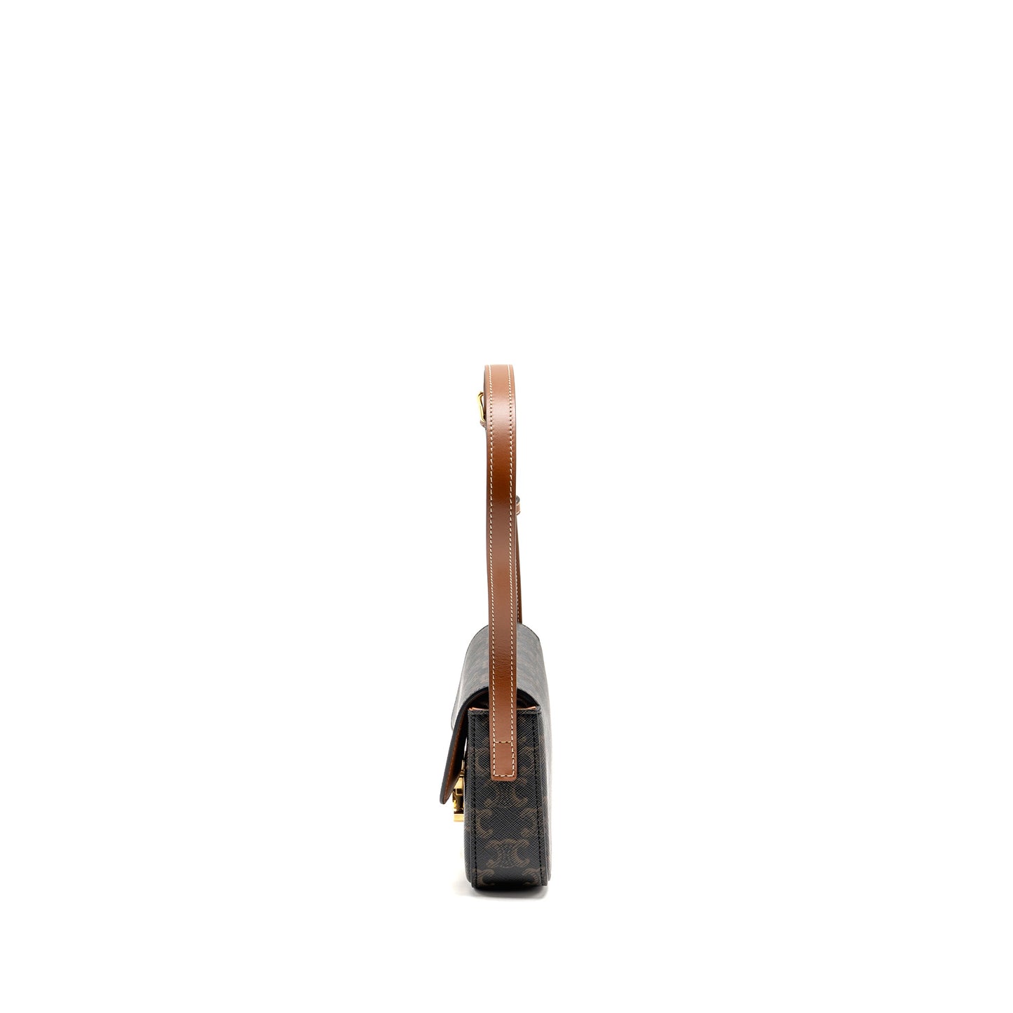 Celine Triomphe Mini Purse Claude canvas tan