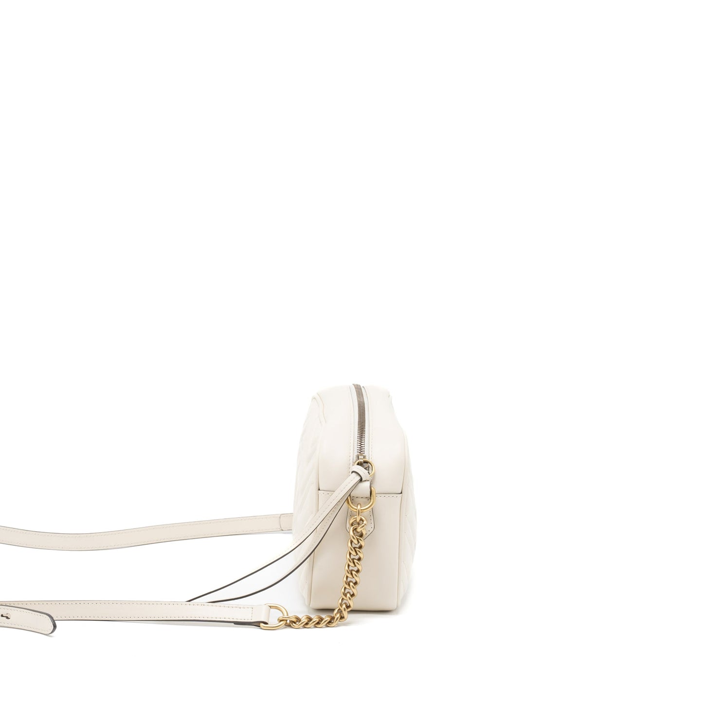 Gucci Marmont Camera Mini Purse Calfskin White